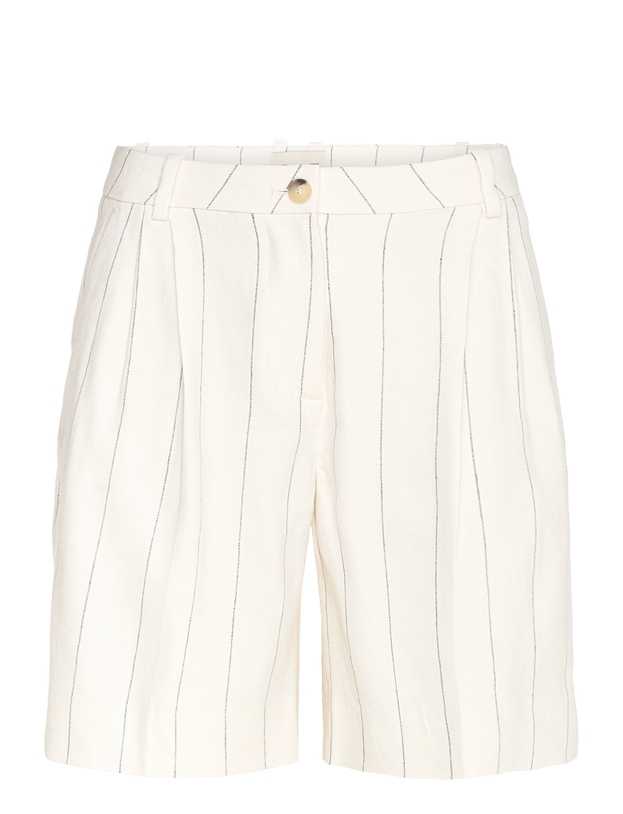 Gant - PINSTRIPE LINEN SHORTS - linen shorts - eggshell - 1