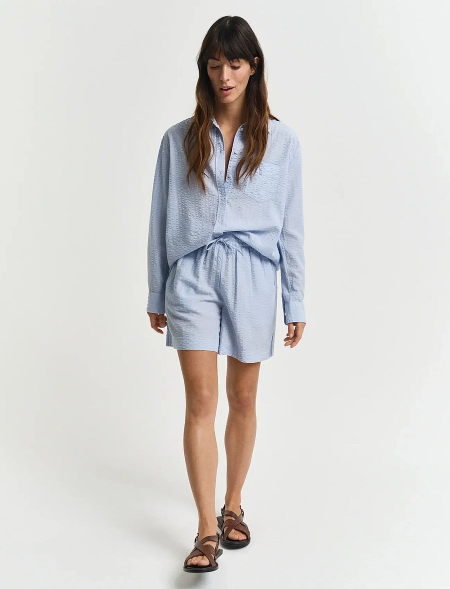 Gant - TONAL STRIPED SEERSUCKER SHORTS - casual shorts - fresh blue - 0