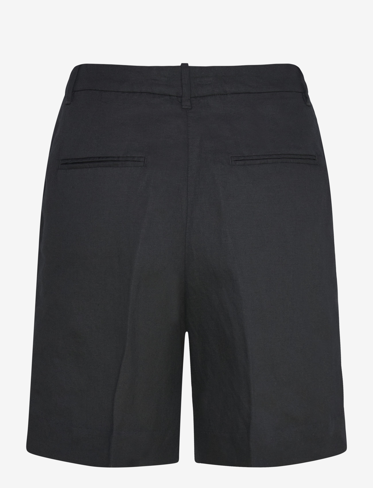 GANT - TAILORED LINEN BLEND SHORTS - leinen-shorts - black - 1