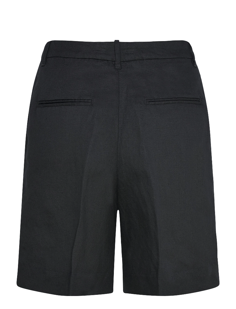 GANT - TAILORED LINEN BLEND SHORTS - leinen-shorts - black - 1