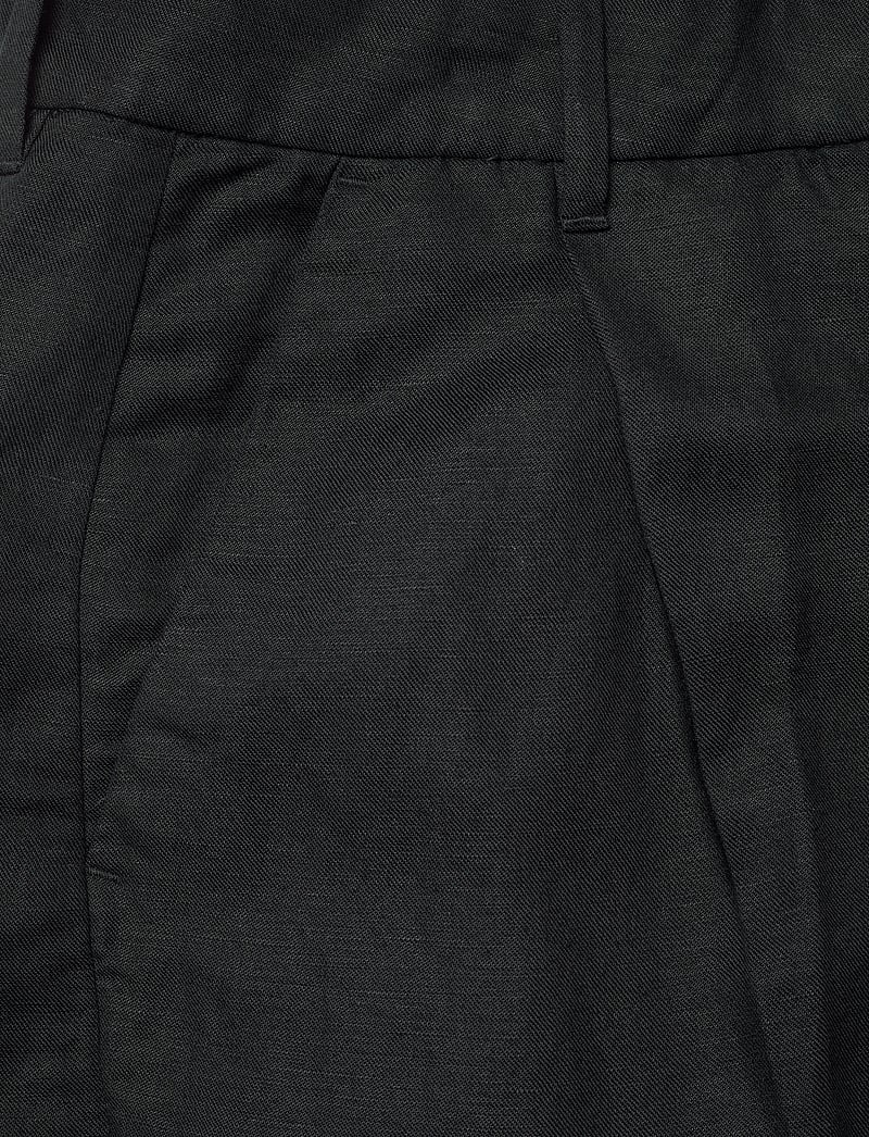 GANT - TAILORED LINEN BLEND SHORTS - leinen-shorts - black - 2