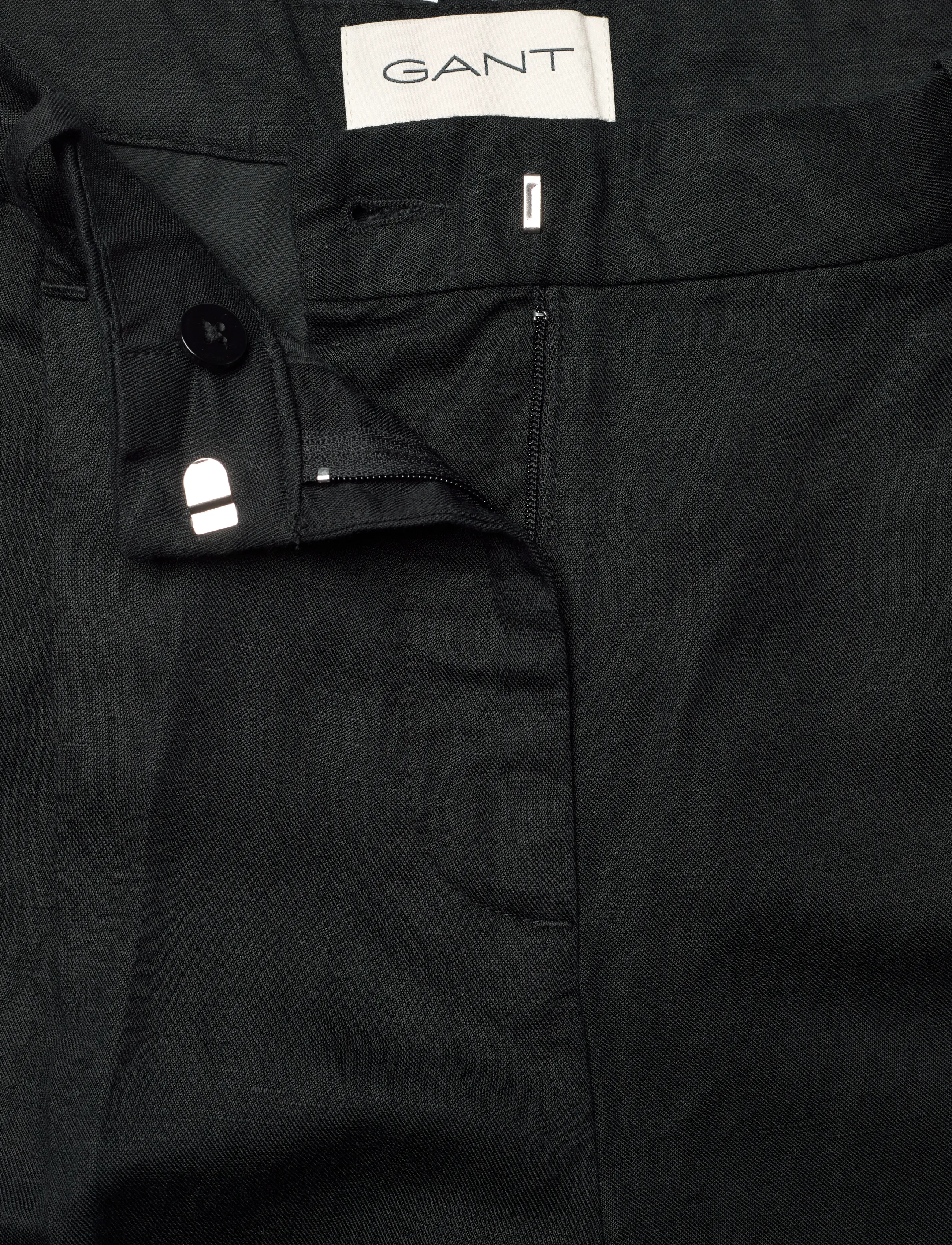 Gant - TAILORED LINEN BLEND SHORTS - lininiai šortai - black - 3