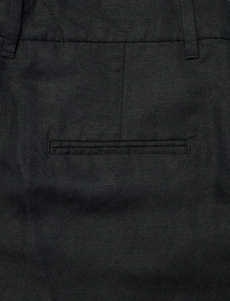 GANT - TAILORED LINEN BLEND SHORTS - leinen-shorts - black - 4