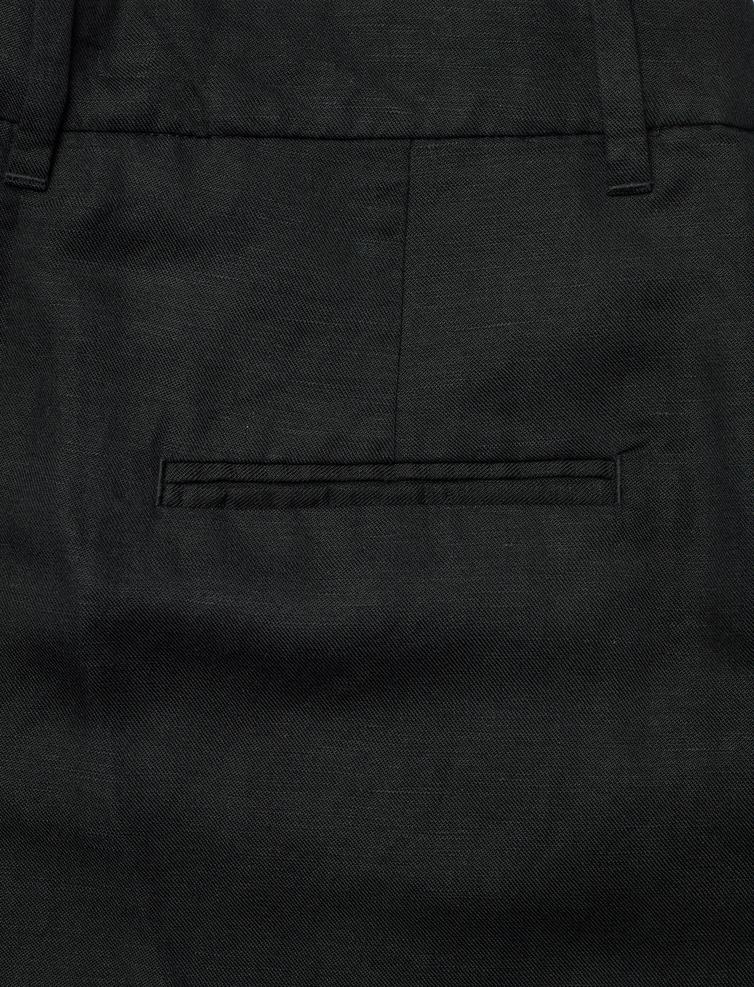 Gant - TAILORED LINEN BLEND SHORTS - lininiai šortai - black - 4