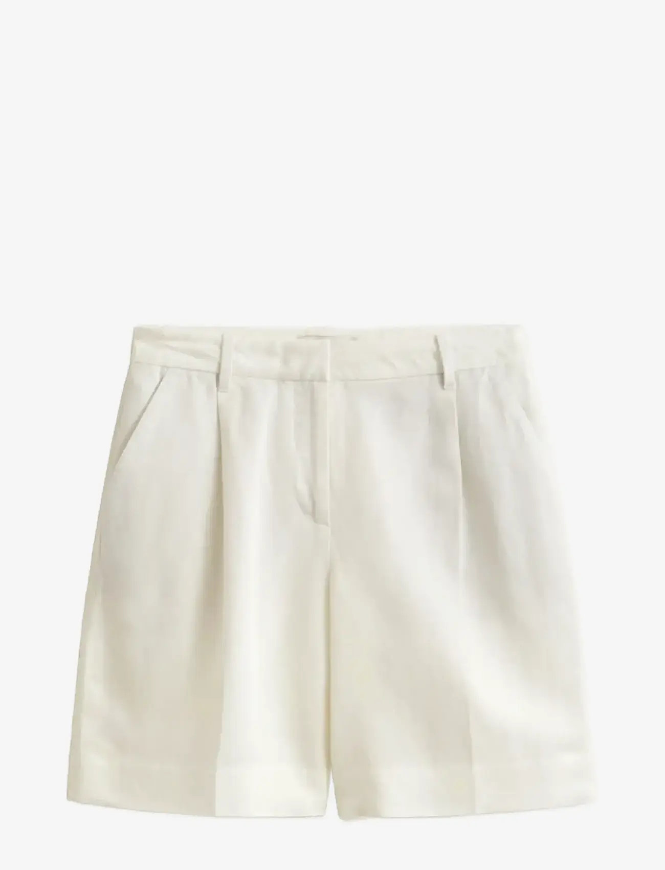 Gant - TAILORED LINEN BLEND SHORTS - hørshorts - eggshell - 1