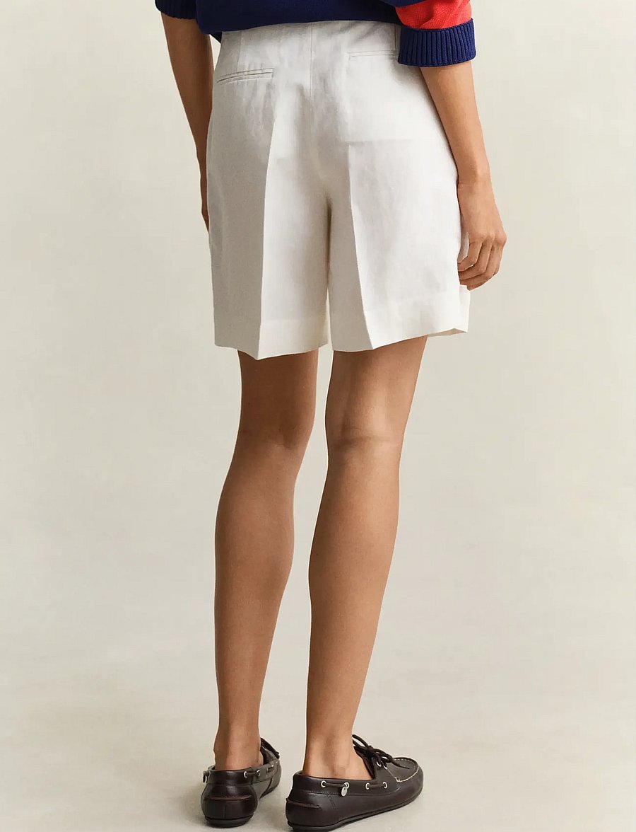 Gant - TAILORED LINEN BLEND SHORTS - leinen-shorts - eggshell - 2