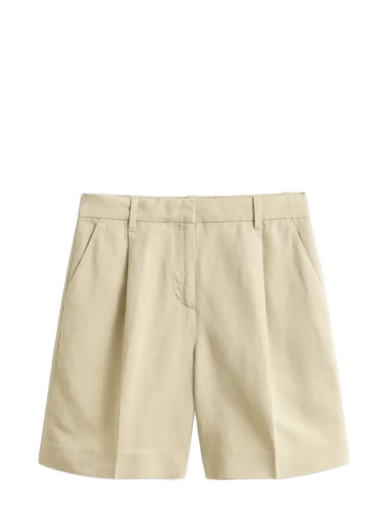 GANT Tailored Linen Blend Shorts Beige - 34 - Damen