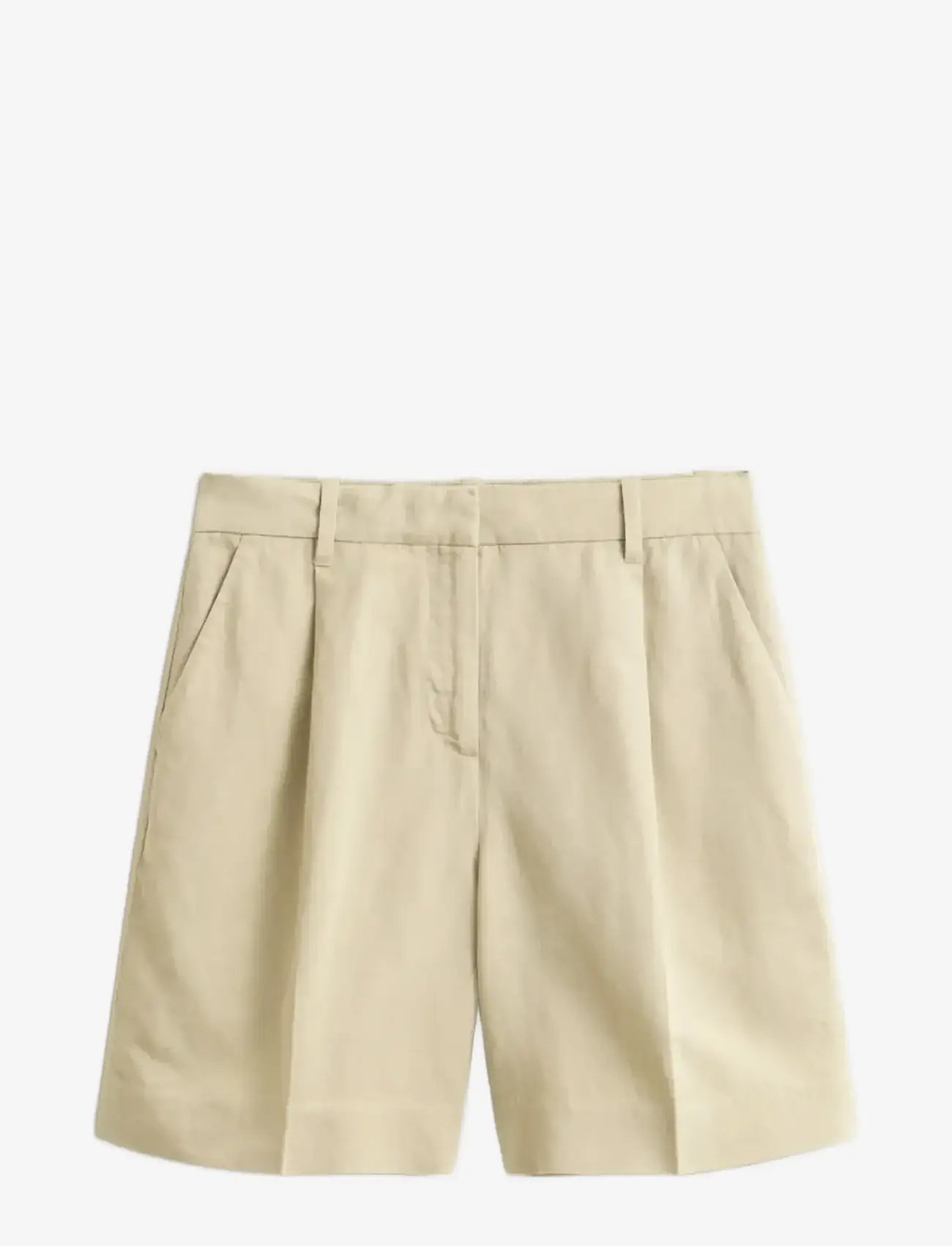 GANT - TAILORED LINEN BLEND SHORTS - leinen-shorts - oat beige - 1