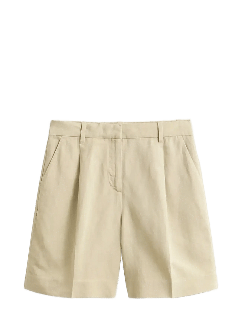 GANT - TAILORED LINEN BLEND SHORTS - leinen-shorts - oat beige - 1