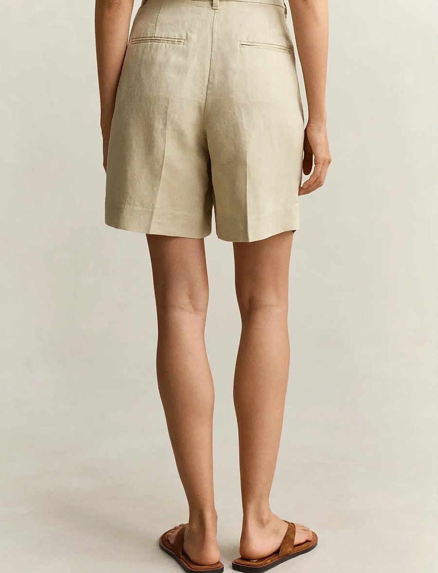 Gant - TAILORED LINEN BLEND SHORTS - leinen-shorts - oat beige - 2