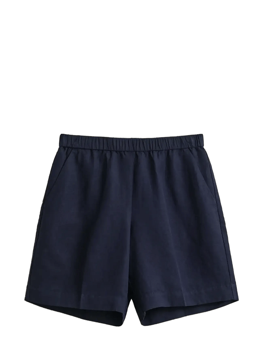 Gant - LINEN BLEND PULL ON SHORTS - linased lühikesed püksid - evening blue - 1