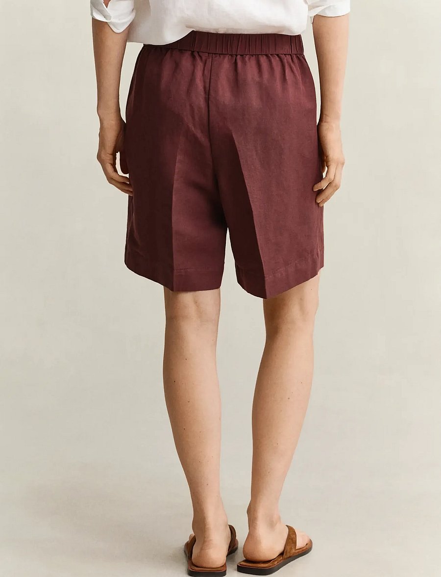 Gant - LINEN BLEND PULL ON SHORTS - linen shorts - fresh soil - 2