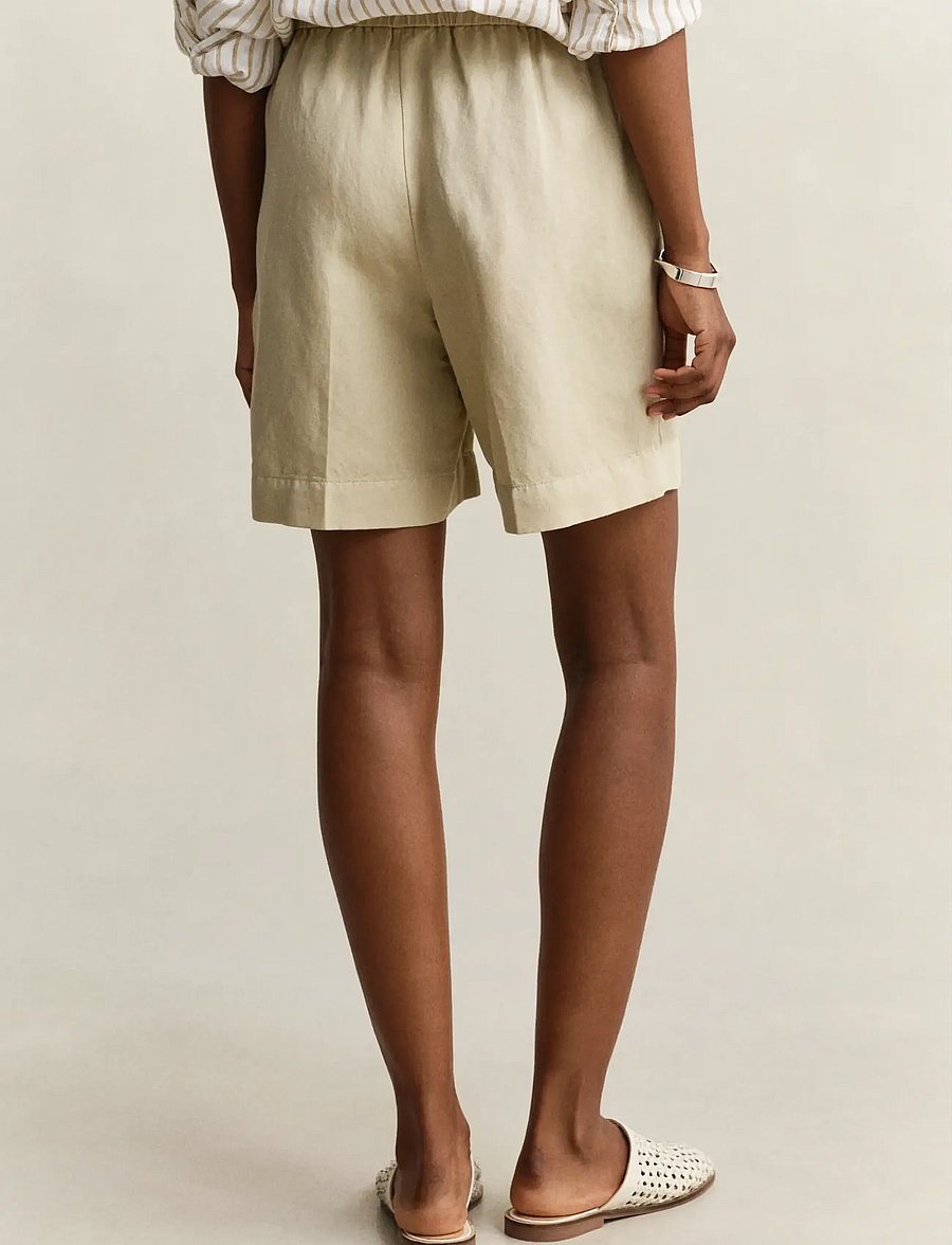 Gant - LINEN BLEND PULL ON SHORTS - linen shorts - oat beige - 2
