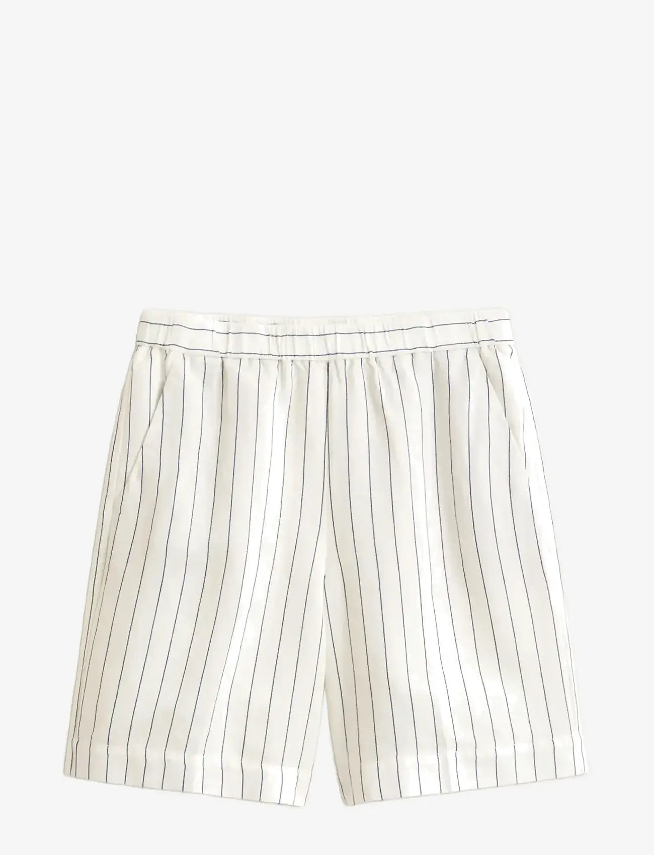 Gant - STRIPED LINEN BLEND PULL ON SHORTS - hørshorts - eggshell - 1