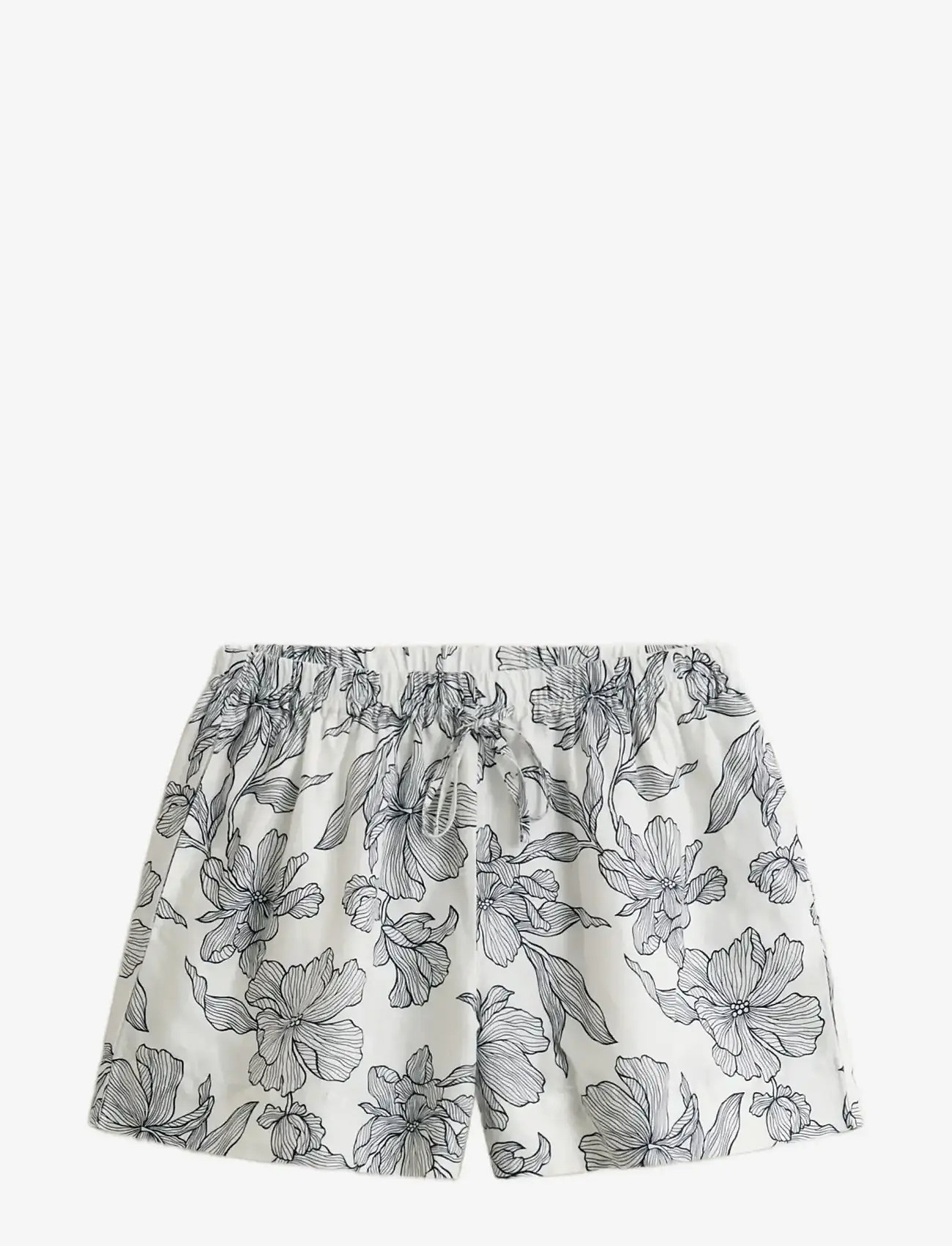 GANT - FLORAL PRINT LINEN PULL ON SHORTS - linased lühikesed püksid - evening blue - 1