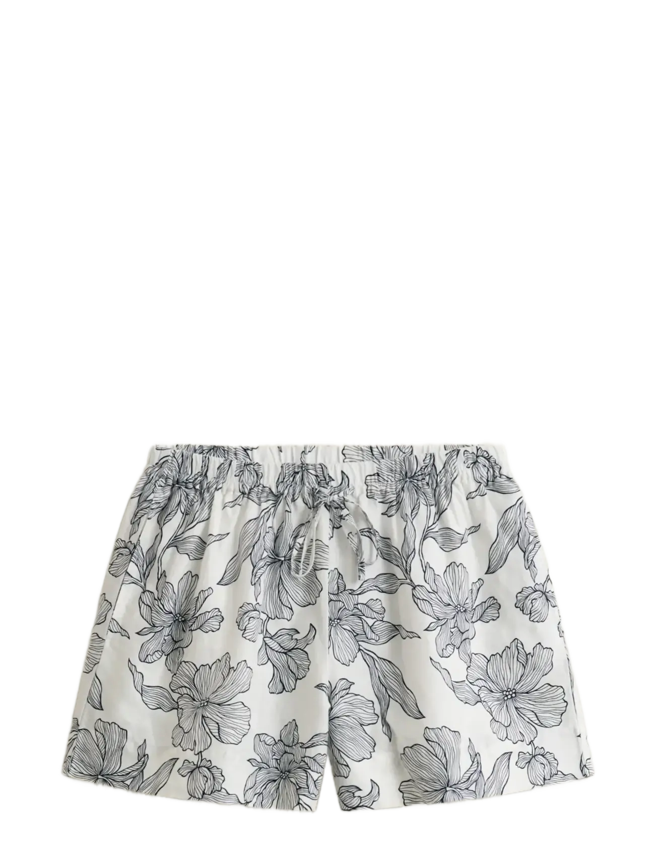 GANT FLORAL PRINT LINEN PULL ON SHORTS - Shorts - EVENING BLUE / white