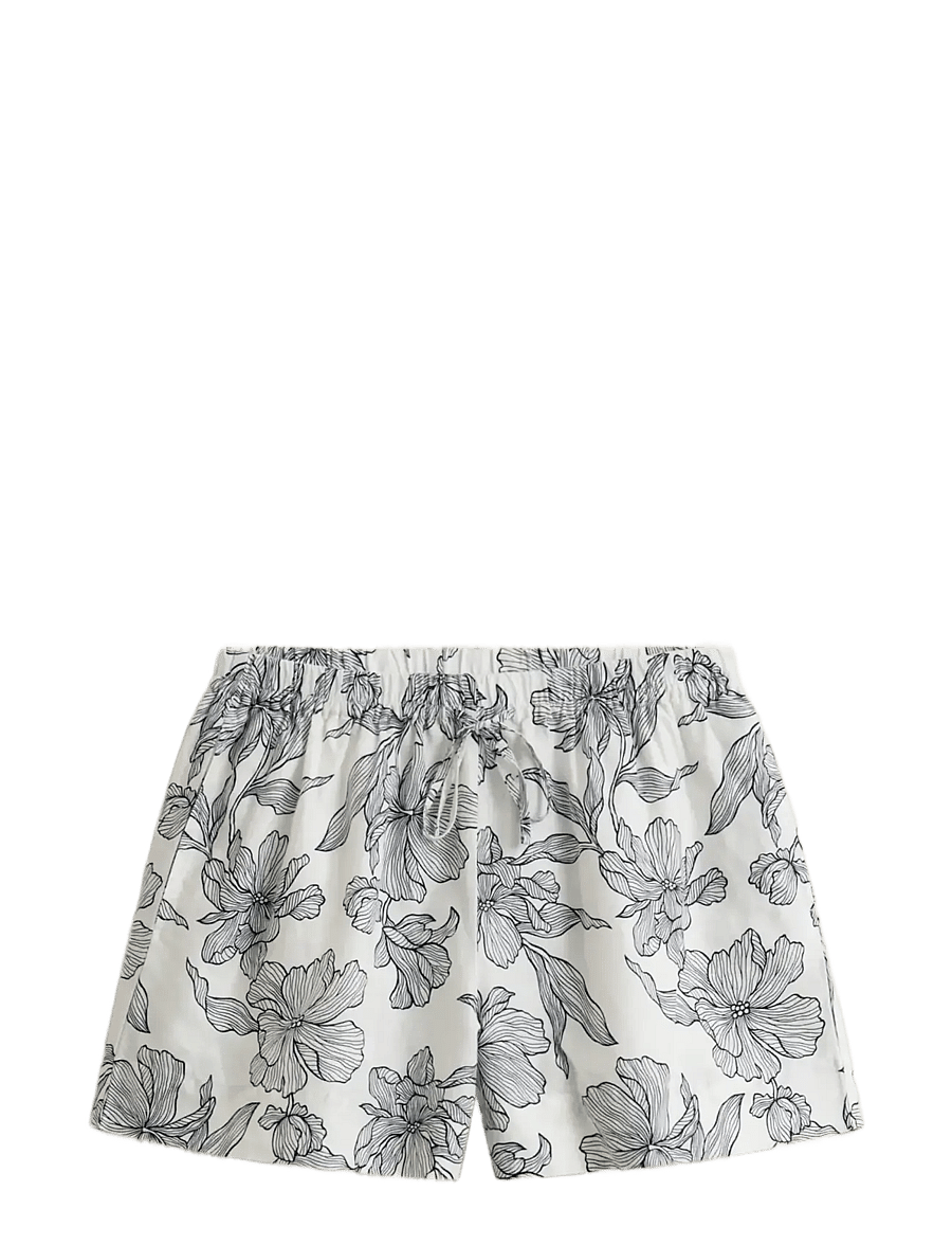 Gant - FLORAL PRINT LINEN PULL ON SHORTS - leinen-shorts - evening blue - 1