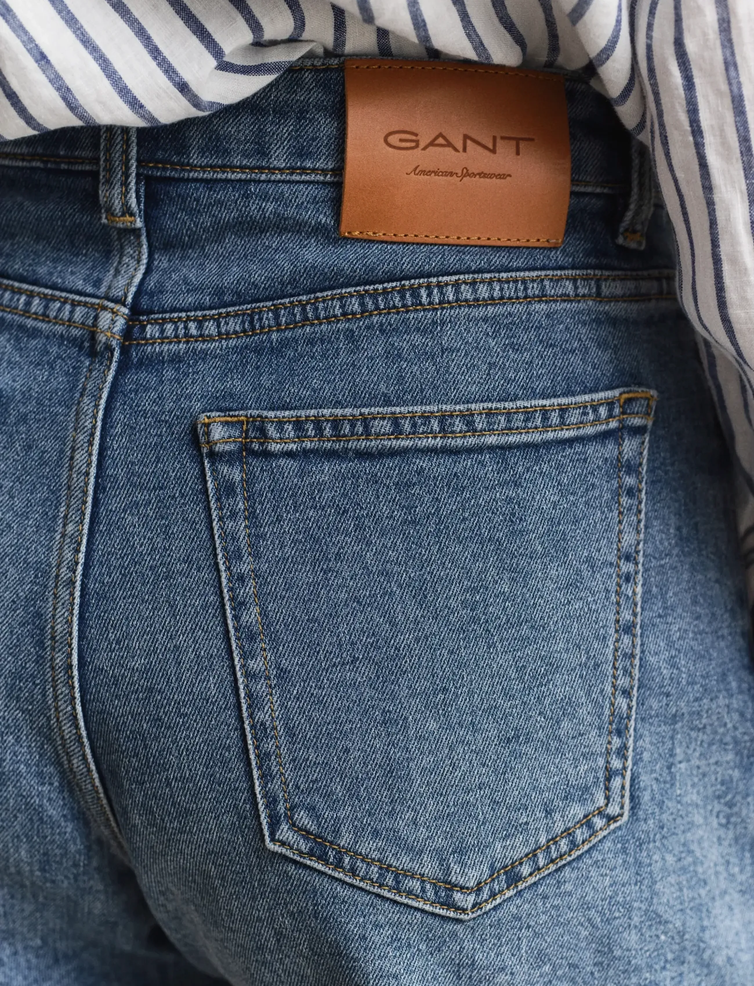 Gant - DENIM SHORTS - jorts - semi light blue broken in - 3