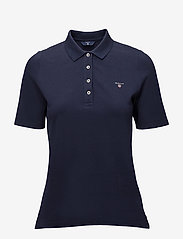 GANT - ORIGINAL LSS PIQUE - polo shirts - evening blue - 0