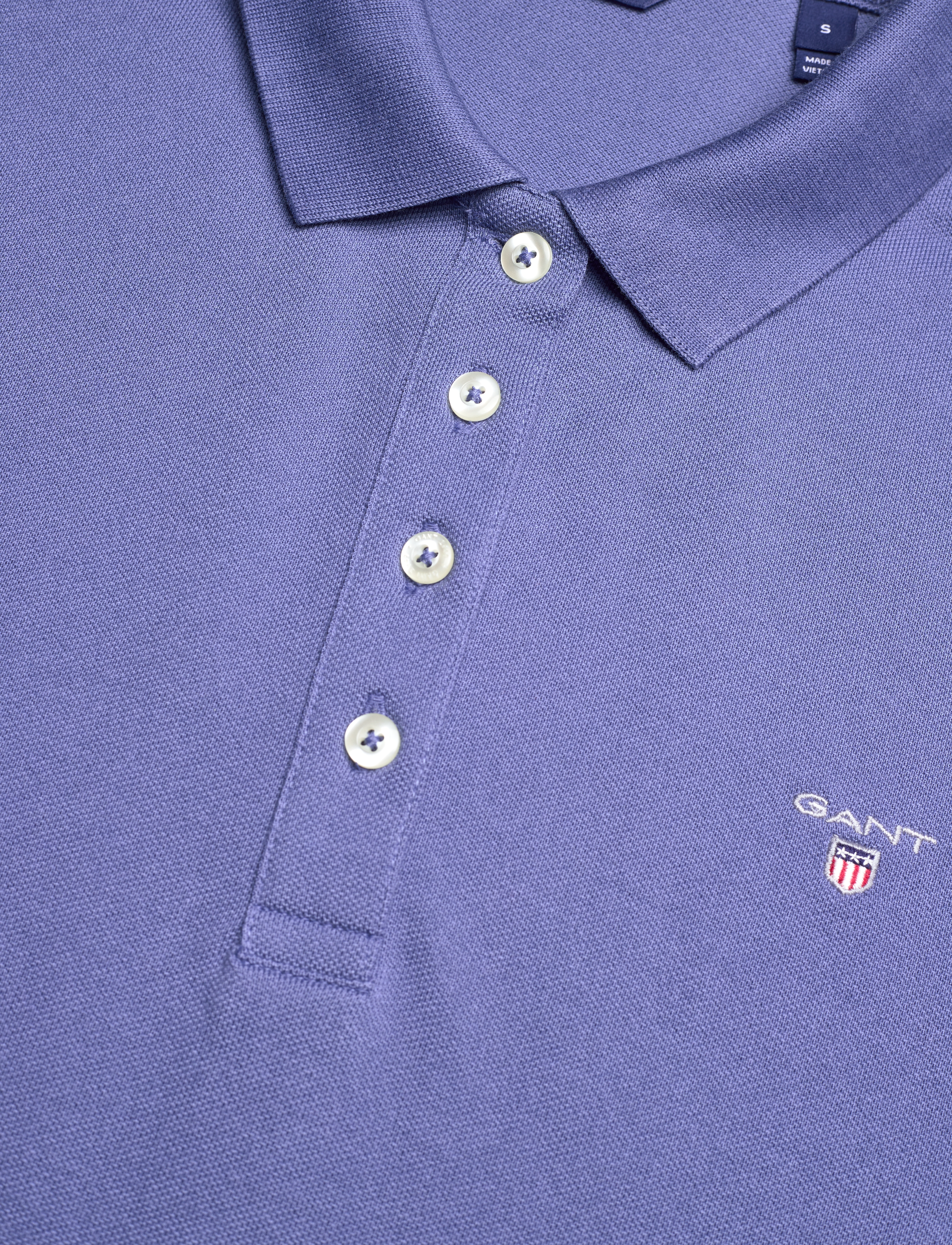 GANT - ORIGINAL LSS PIQUE - hurricane blue - 2