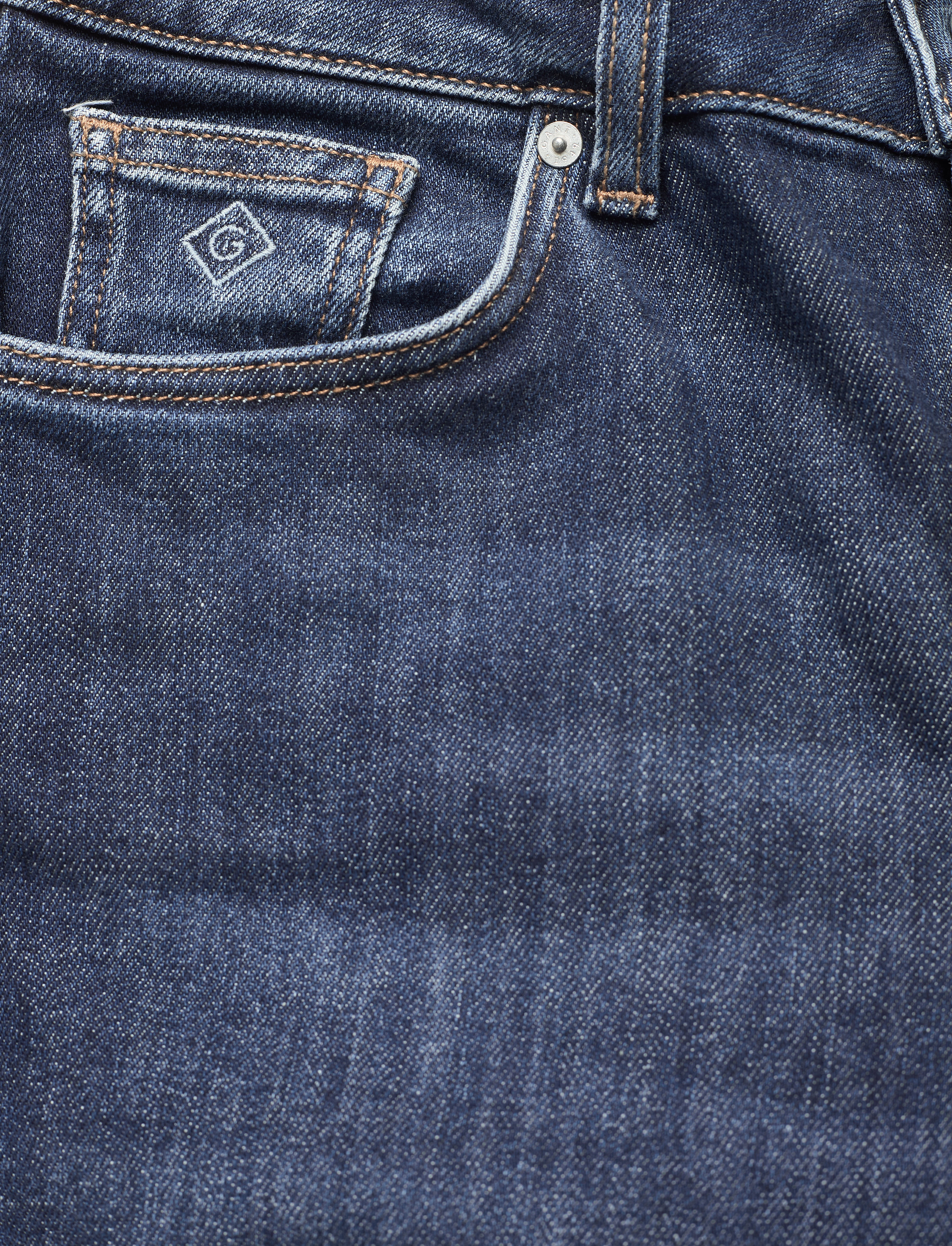 GANT - O1. SLIM BLUE DENIM JEANS - mid blue worn in - 2