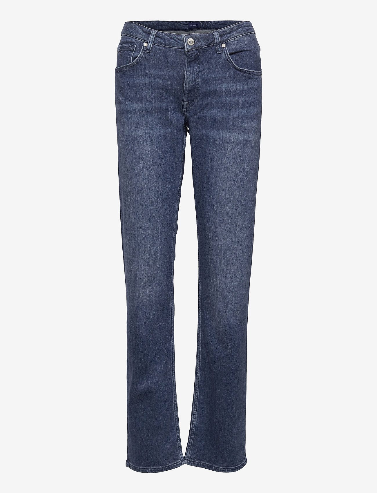 GANT - O2. STRAIGHT COTTONIZED JEANS - semi light indigo worn in - 0