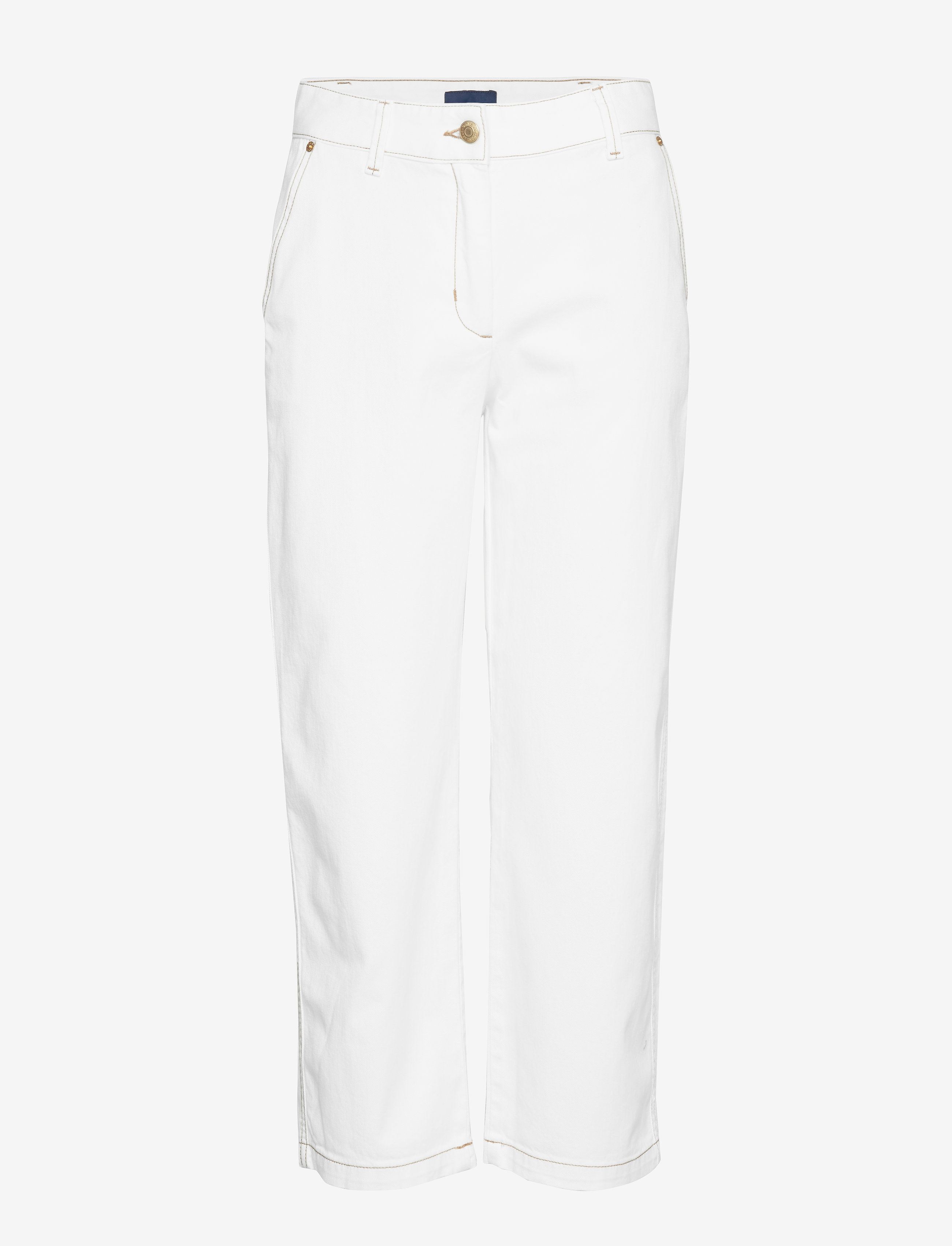 GANT - D1. ECRU CROPPED SLIM SLOUCH JEANS - eggshell - 0