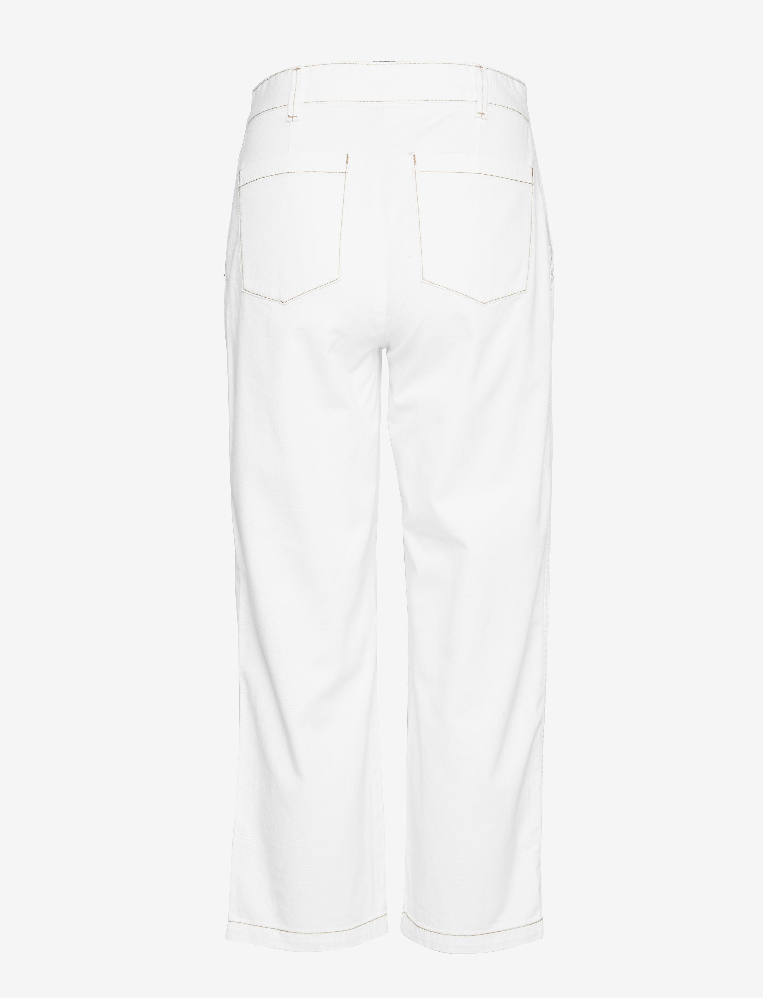GANT - D1. ECRU CROPPED SLIM SLOUCH JEANS - eggshell - 1