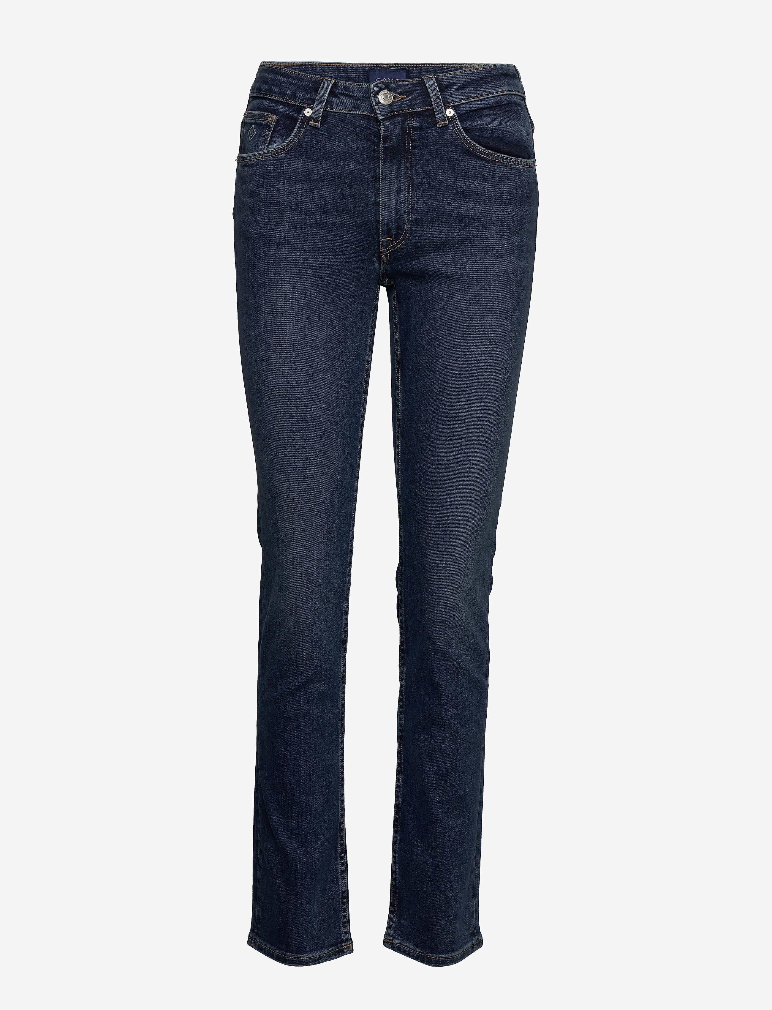 GANT - SLIM SUPER STRETCH JEANS - dark blue worn in - 0