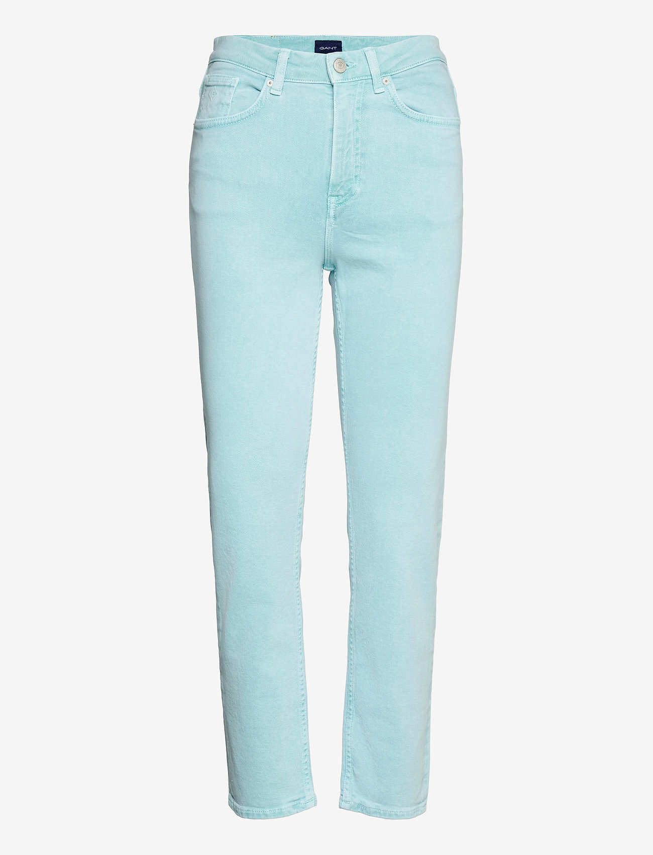 GANT - D1. HW SLIM CROPPED COLOUR JEANS - aquatic blue - 0