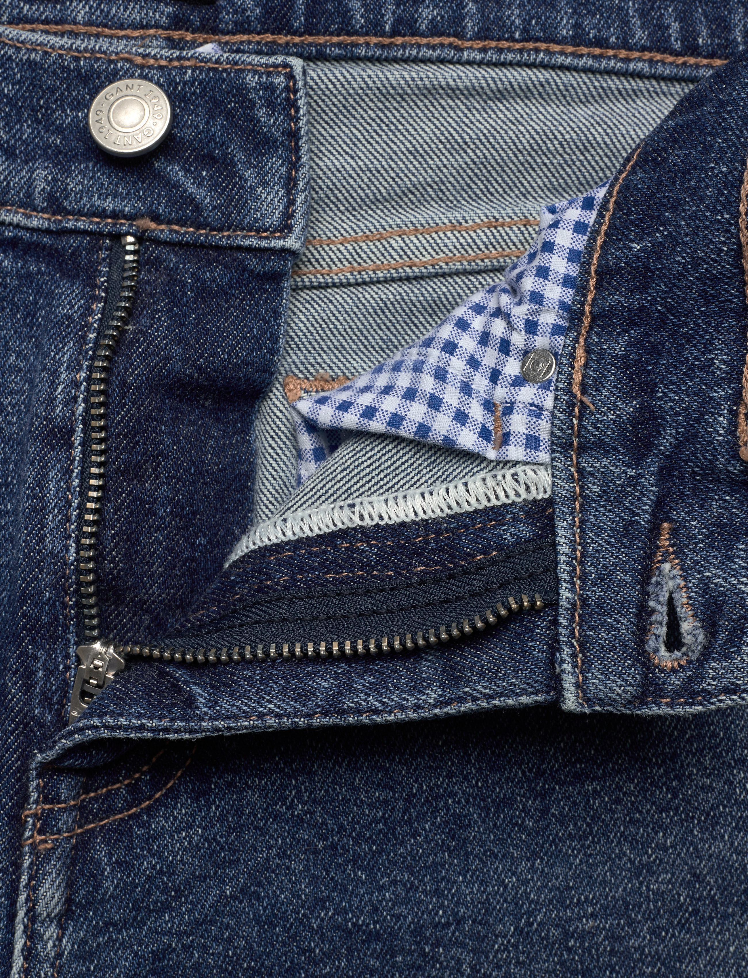 GANT - D1. CROPPED BOYFRIEND JEANS - semi light blue broken in - 3