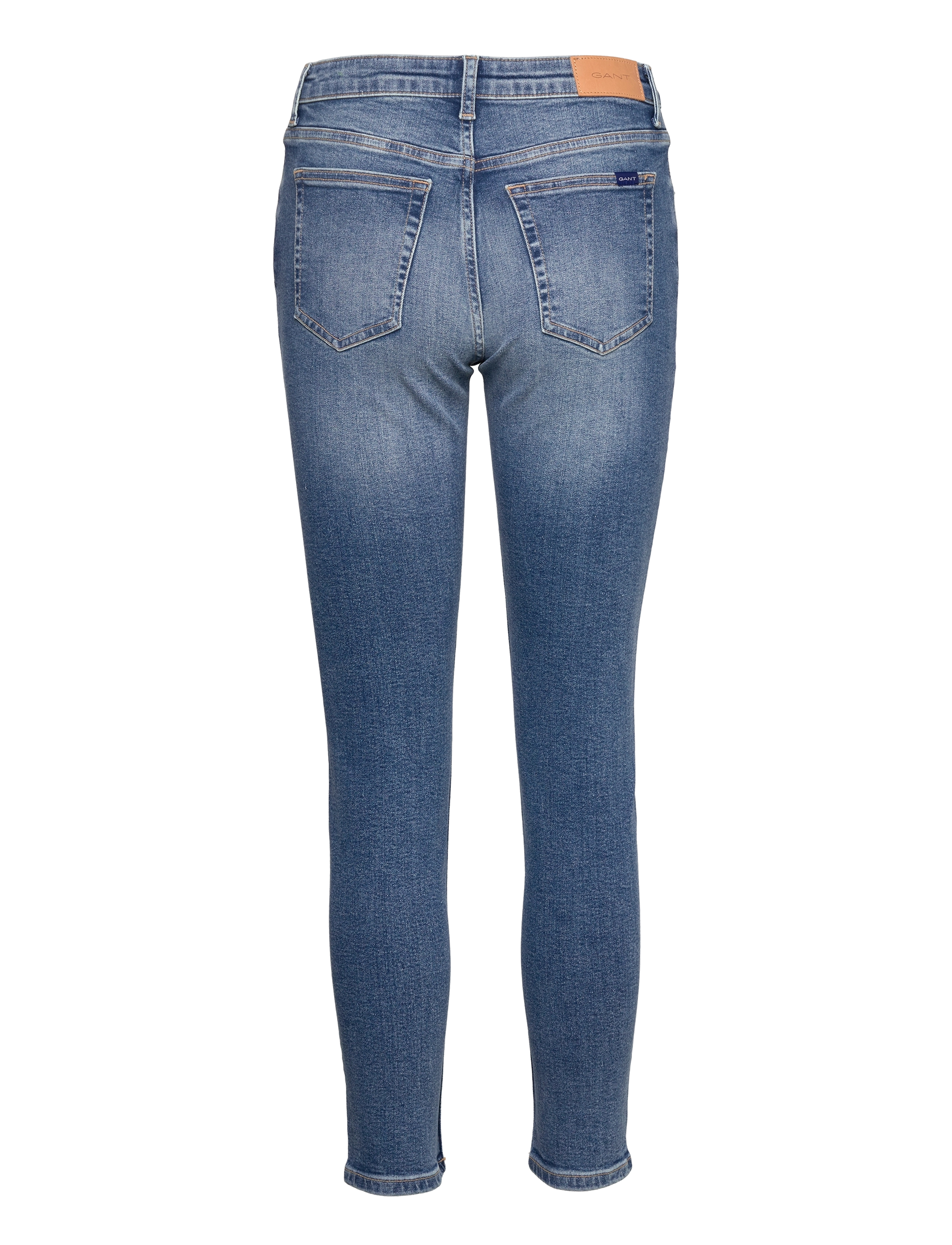 GANT - D1. FARLA CROPPED JEANS - mid blue worn in - 1