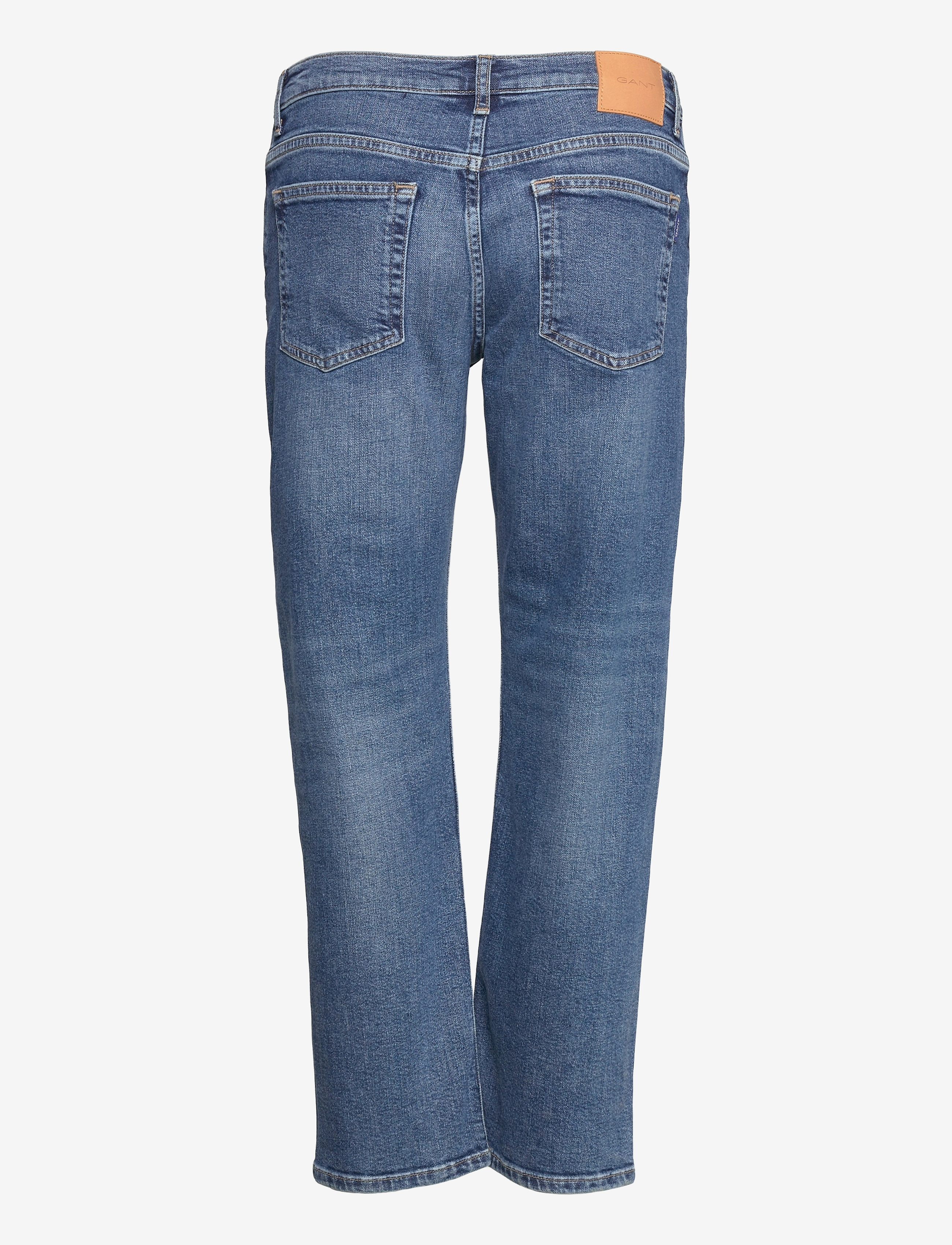 GANT - D1. CROPPED BOYFRIEND JEANS - mid blue worn in - 1