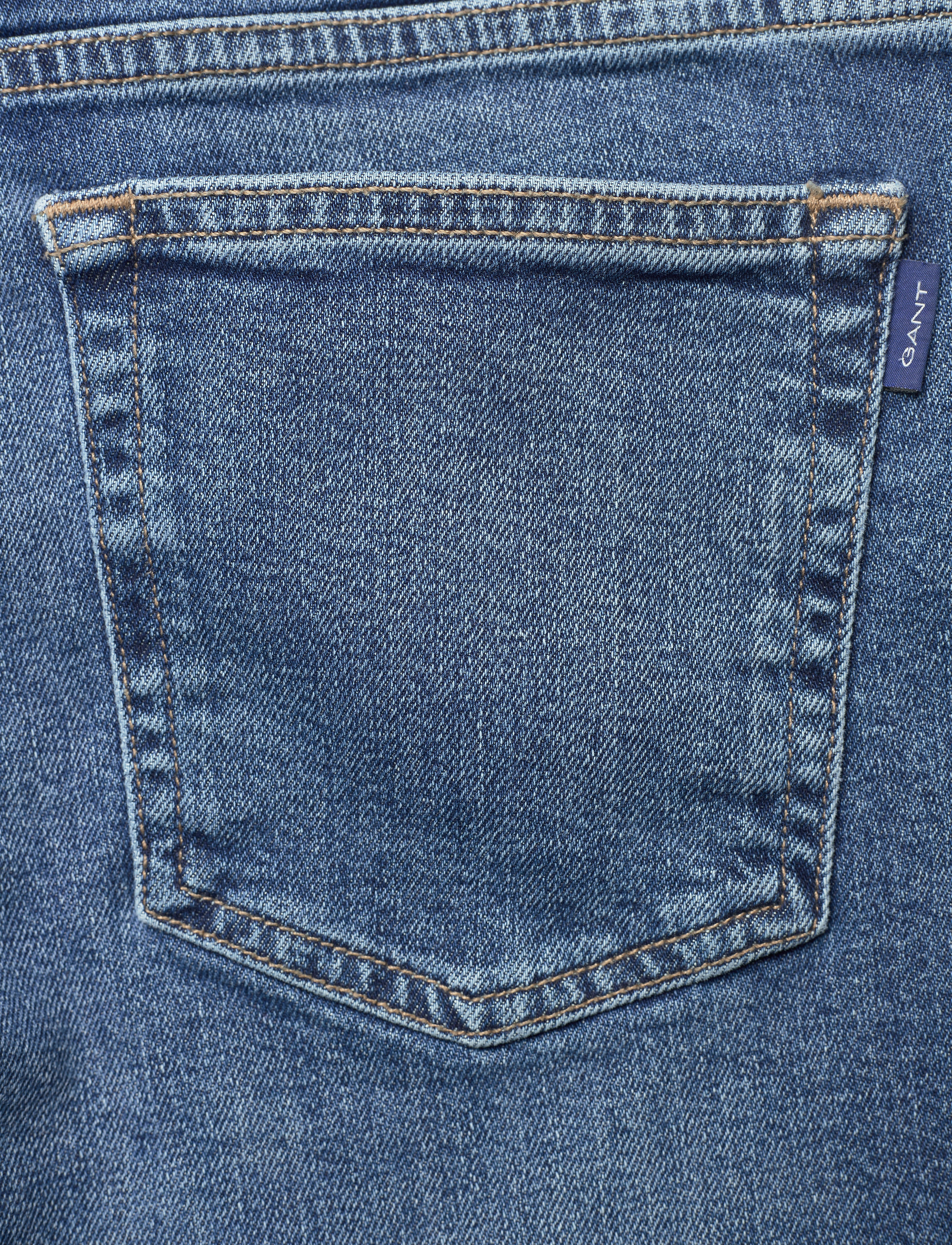 GANT - D1. CROPPED BOYFRIEND JEANS - mid blue worn in - 4