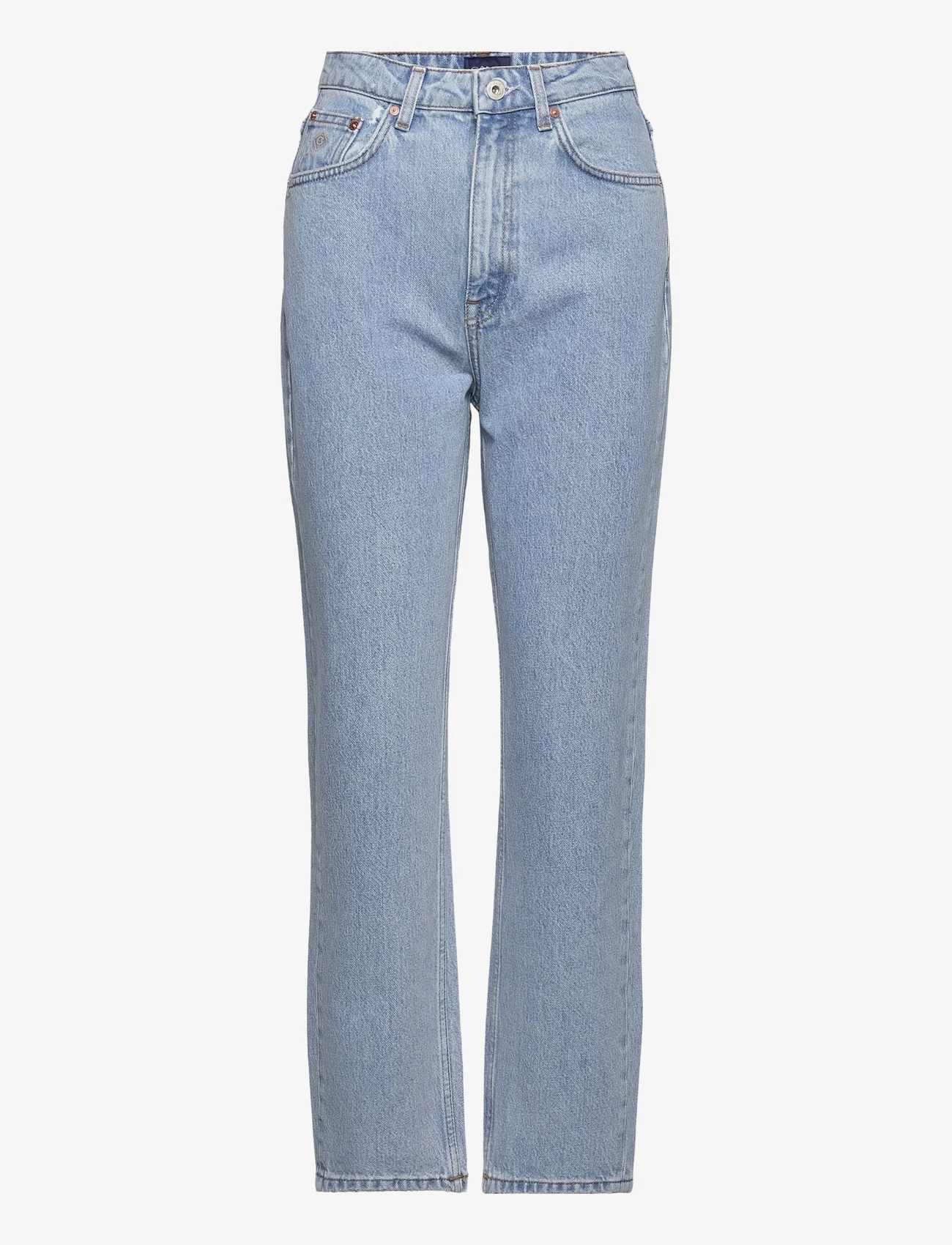 GANT - D1. STRAIGHT HW CROPPED JEANS - raka jeans - light blue vintage - 0