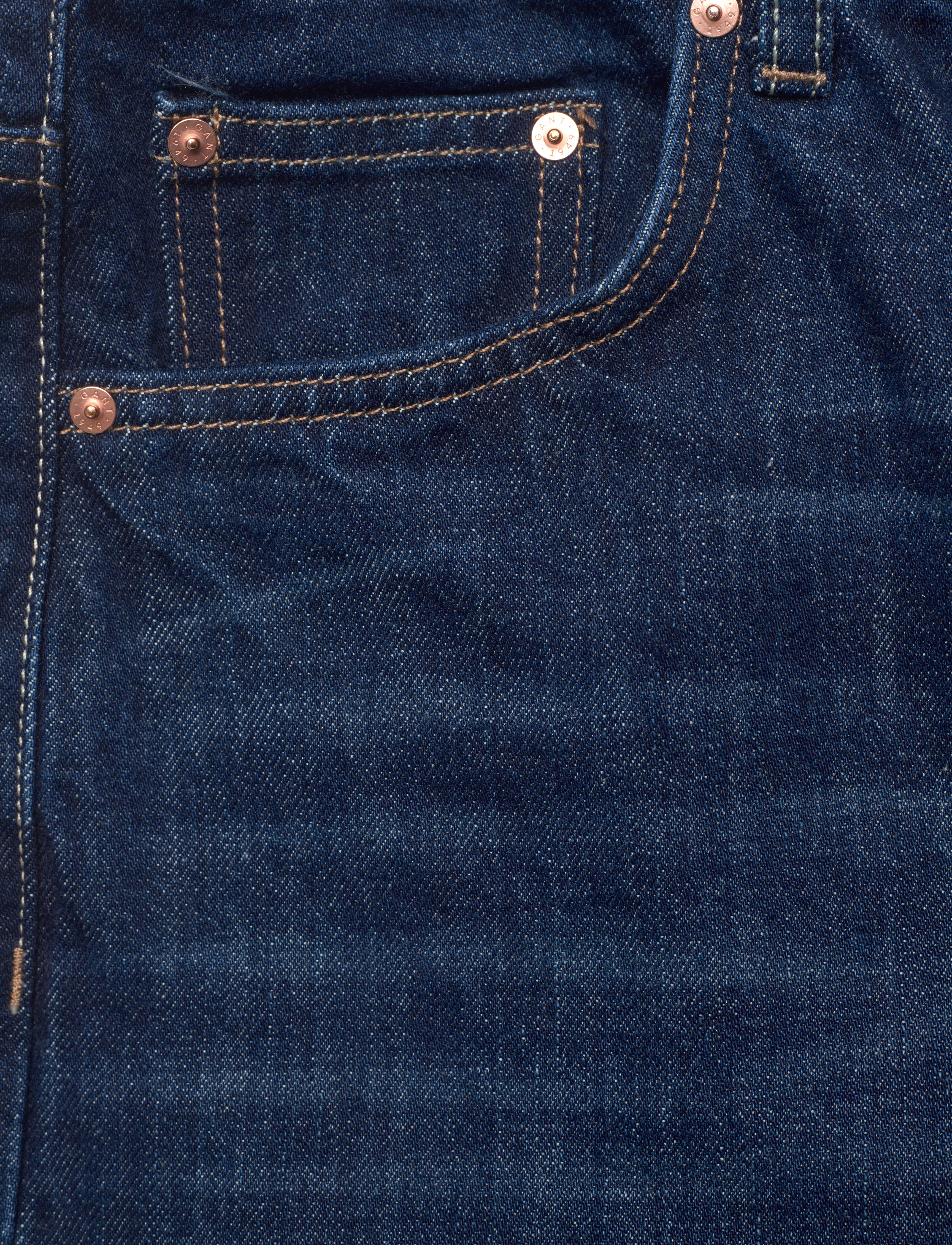 GANT - D2. HW RELAXED STRAIGHT JEANS - dark blue broken in - 2