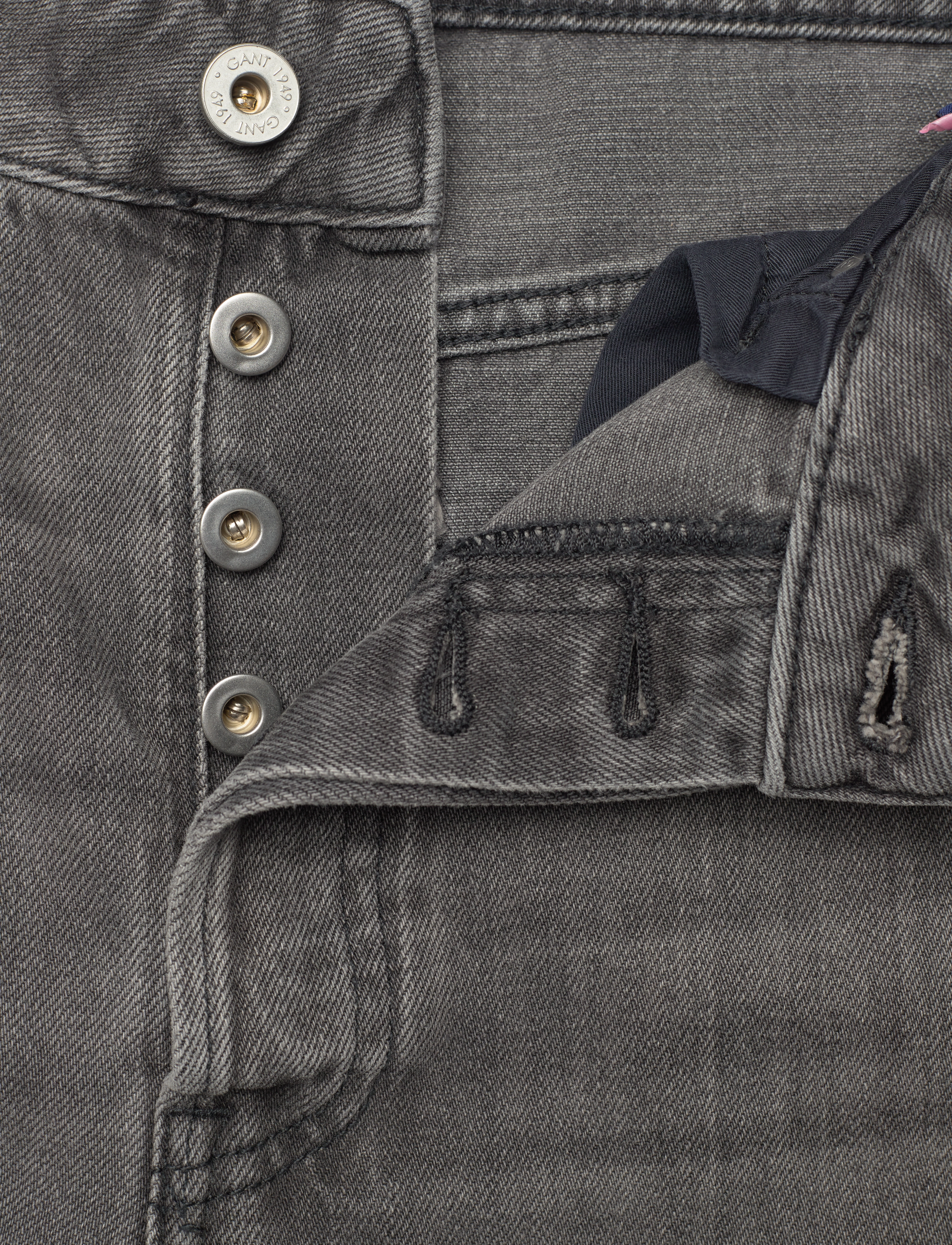 GANT - D1. HW RELAXED STRAIGHT JEANS - black vintage - 2