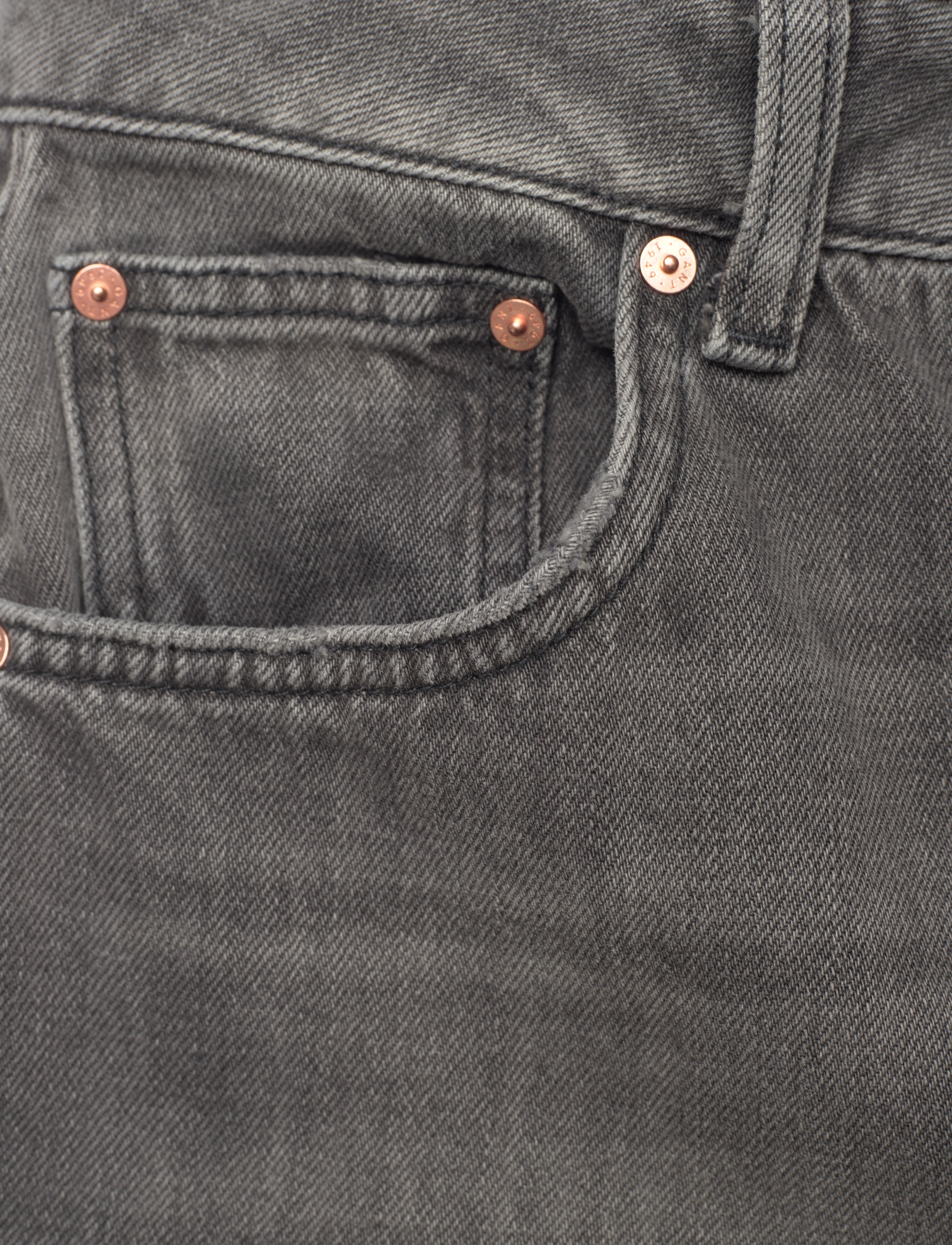 GANT - D1. HW RELAXED STRAIGHT JEANS - black vintage - 3