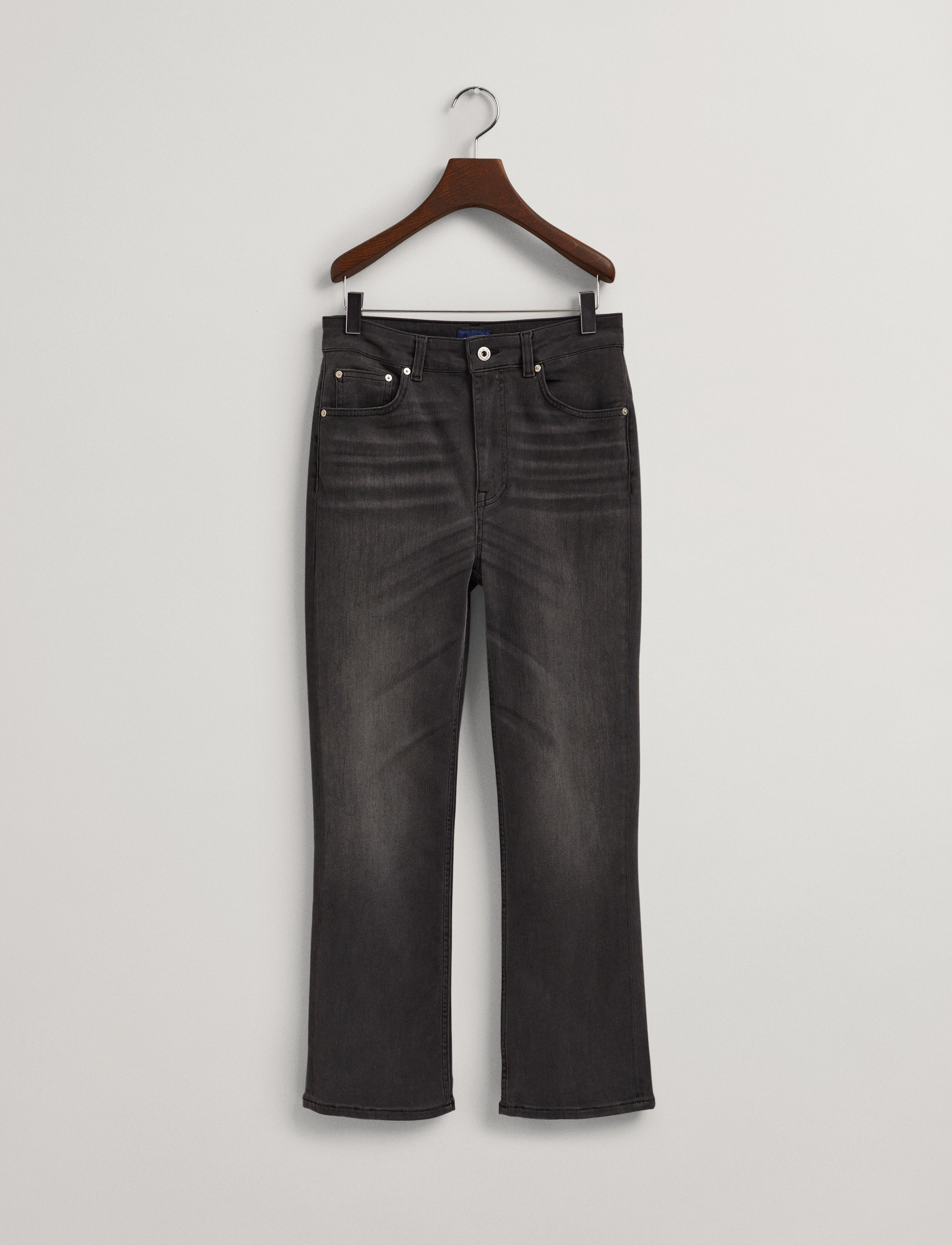GANT - D2. CROPPED FLARE JEANS - black vintage - 5