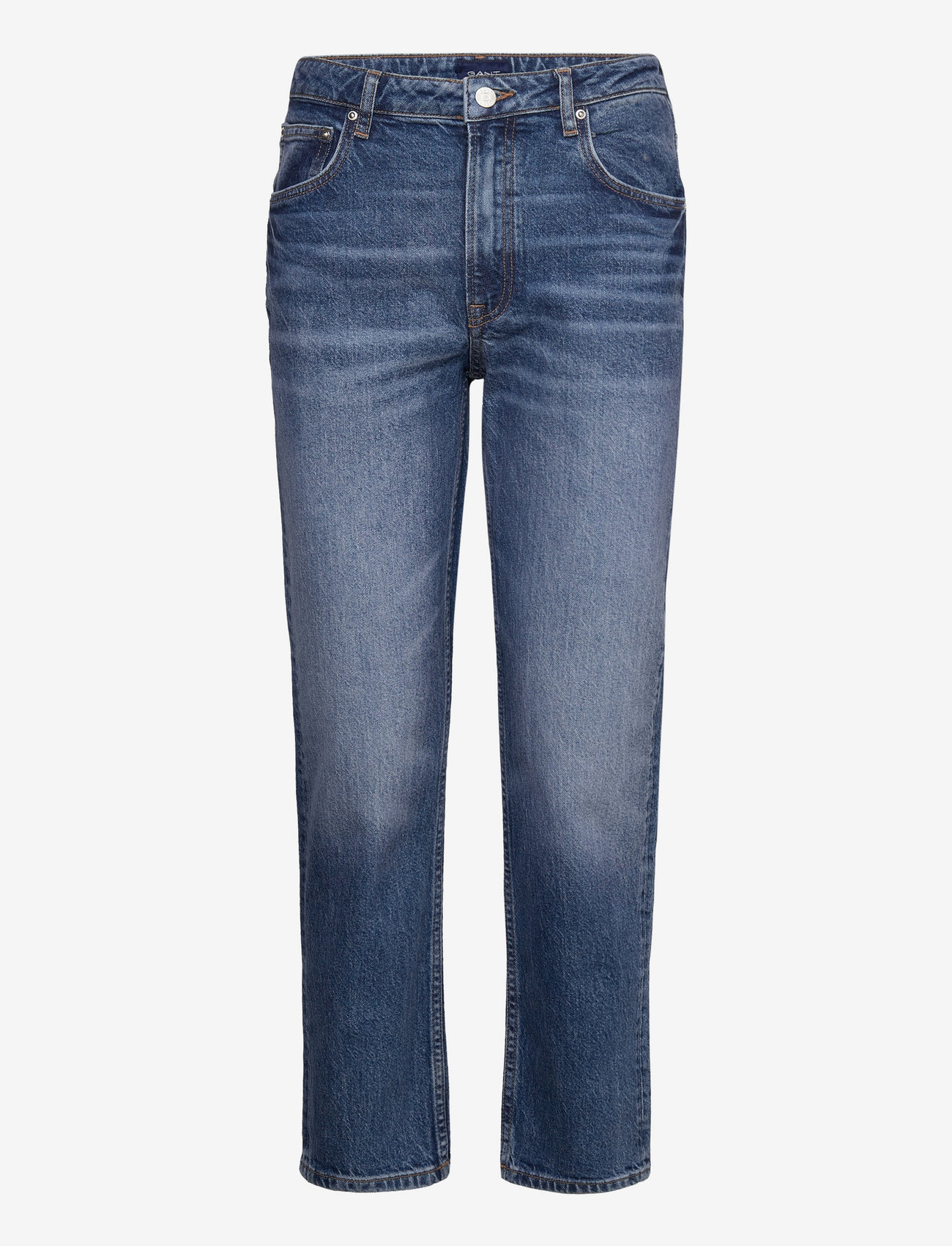 GANT - STRAIGHT CROPPED JEANS - raka jeans - mid blue broken in - 1