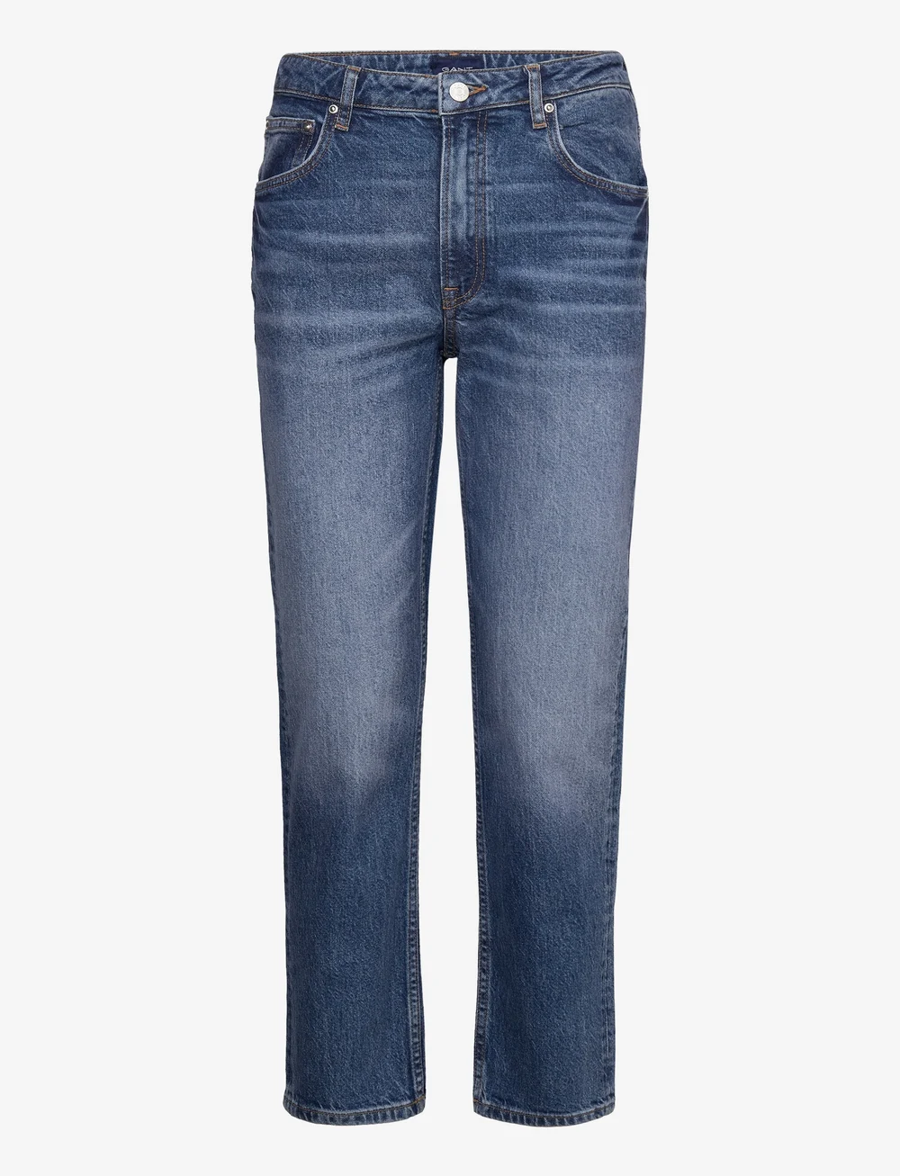 GANT - STRAIGHT CROPPED JEANS - straight jeans - mid blue broken in - 1
