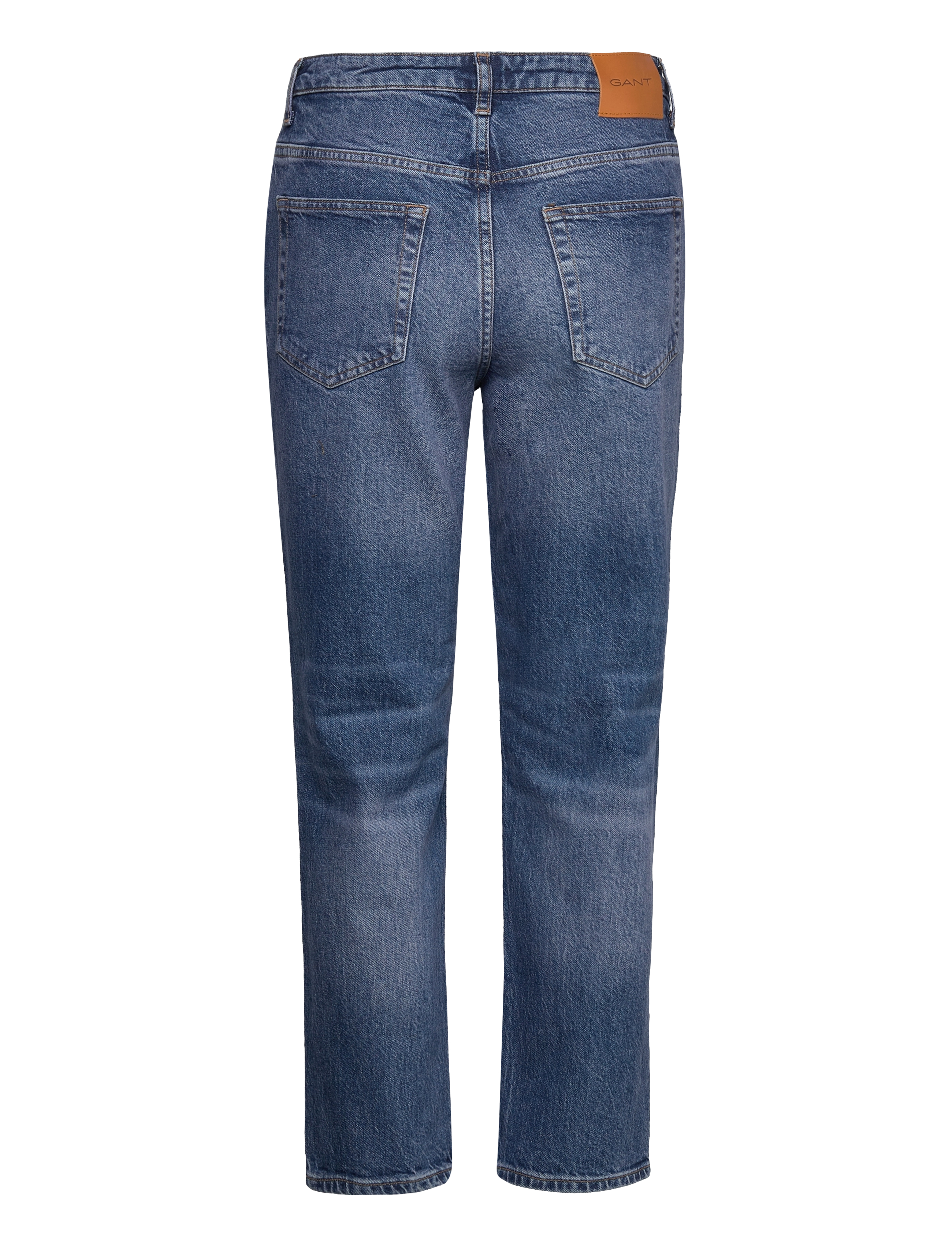 Gant - STRAIGHT CROPPED JEANS - beinar gallabuxur - mid blue broken in - 2