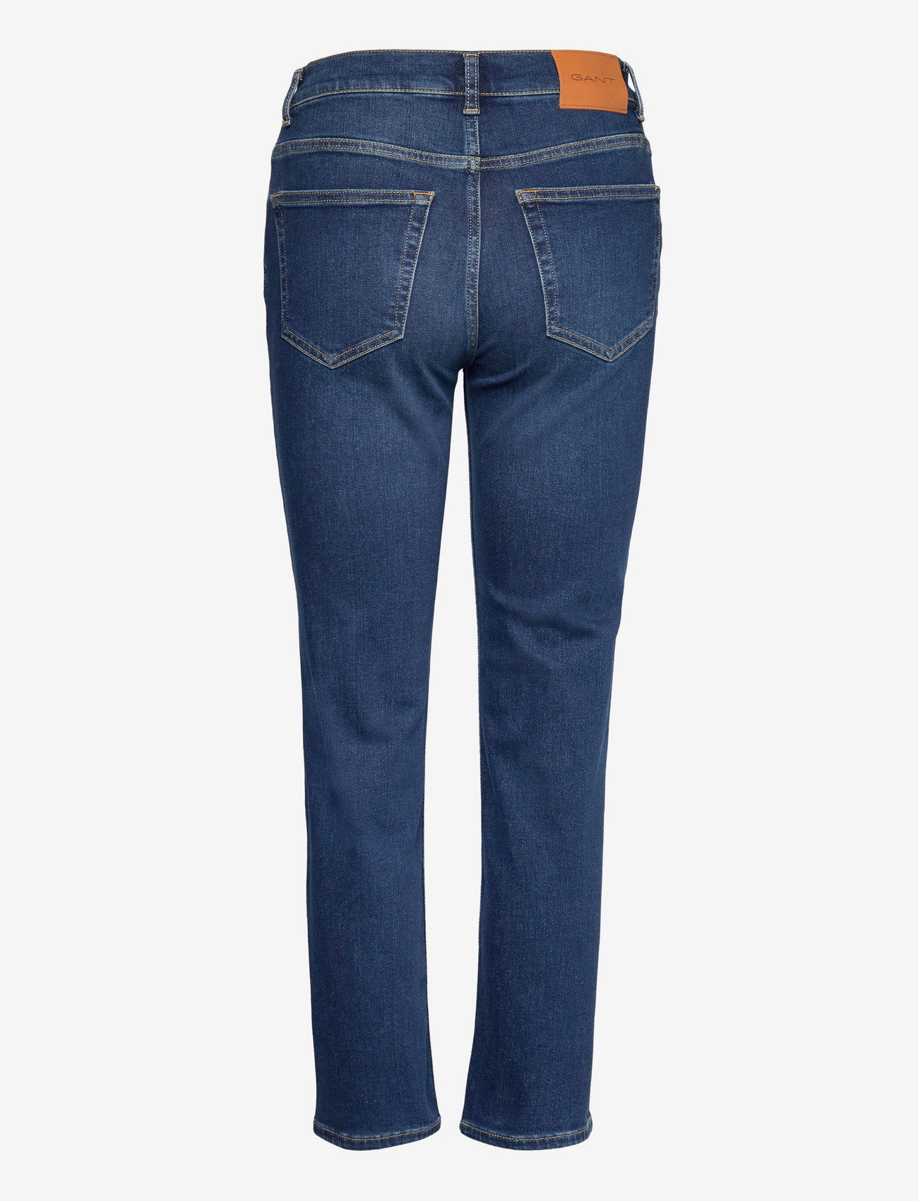GANT - CROPPED SLIM STRETCH JEANS - slim jeans - dark blue broken in - 1