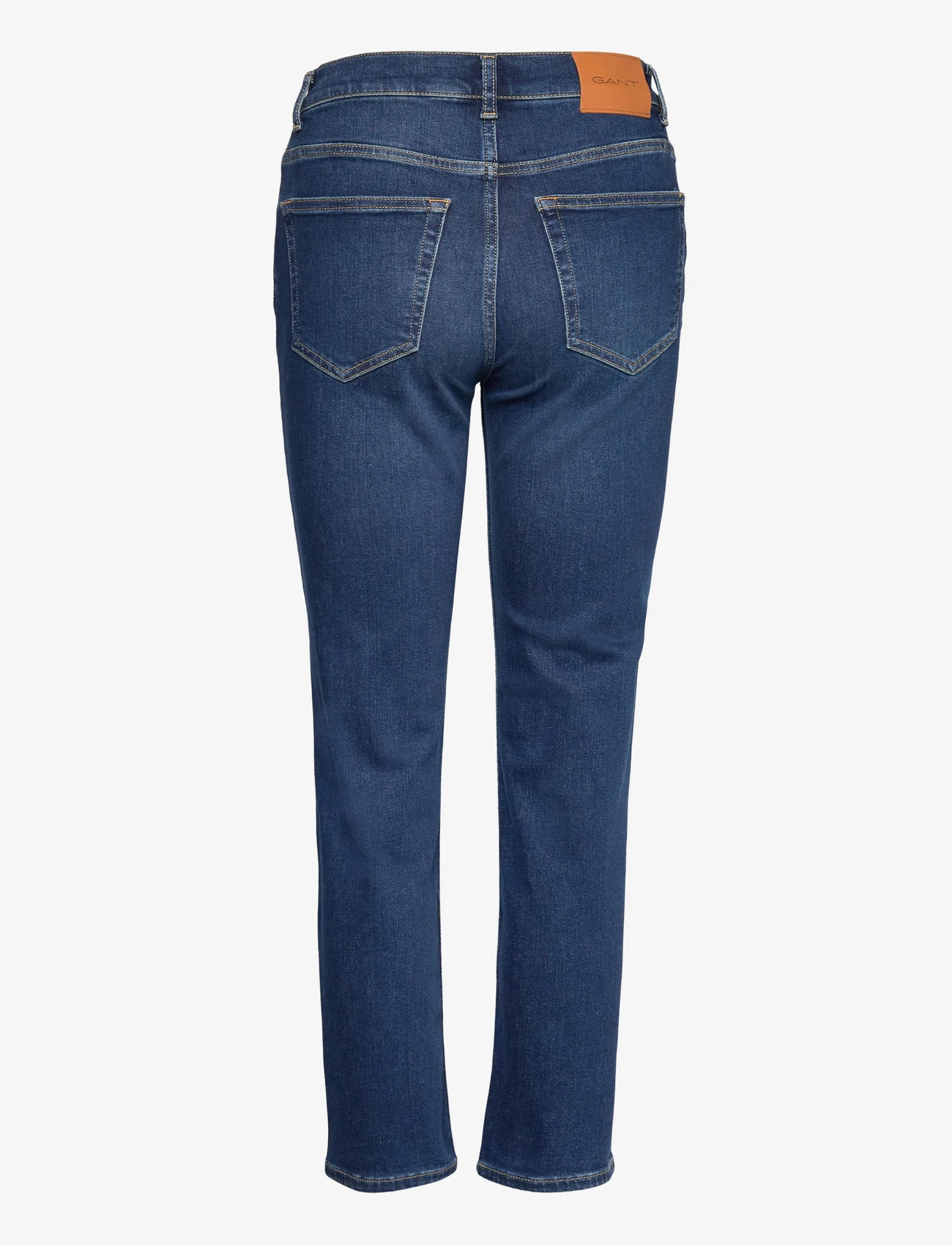 GANT - CROPPED SLIM JEANS - slim jeans - dark blue broken in - 1