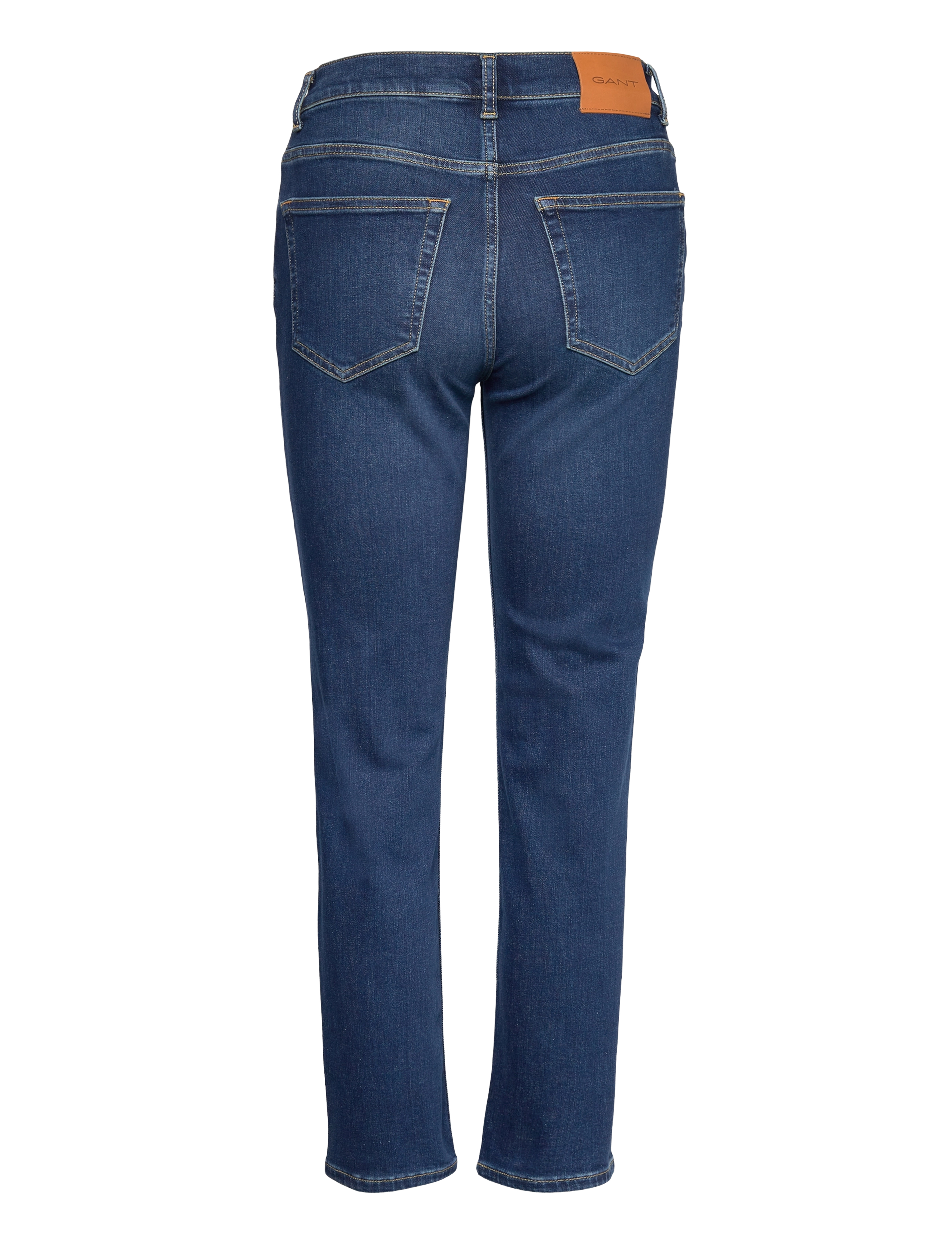 Gant - CROPPED SLIM STRETCH JEANS - slim fit -farkut - dark blue broken in - 2