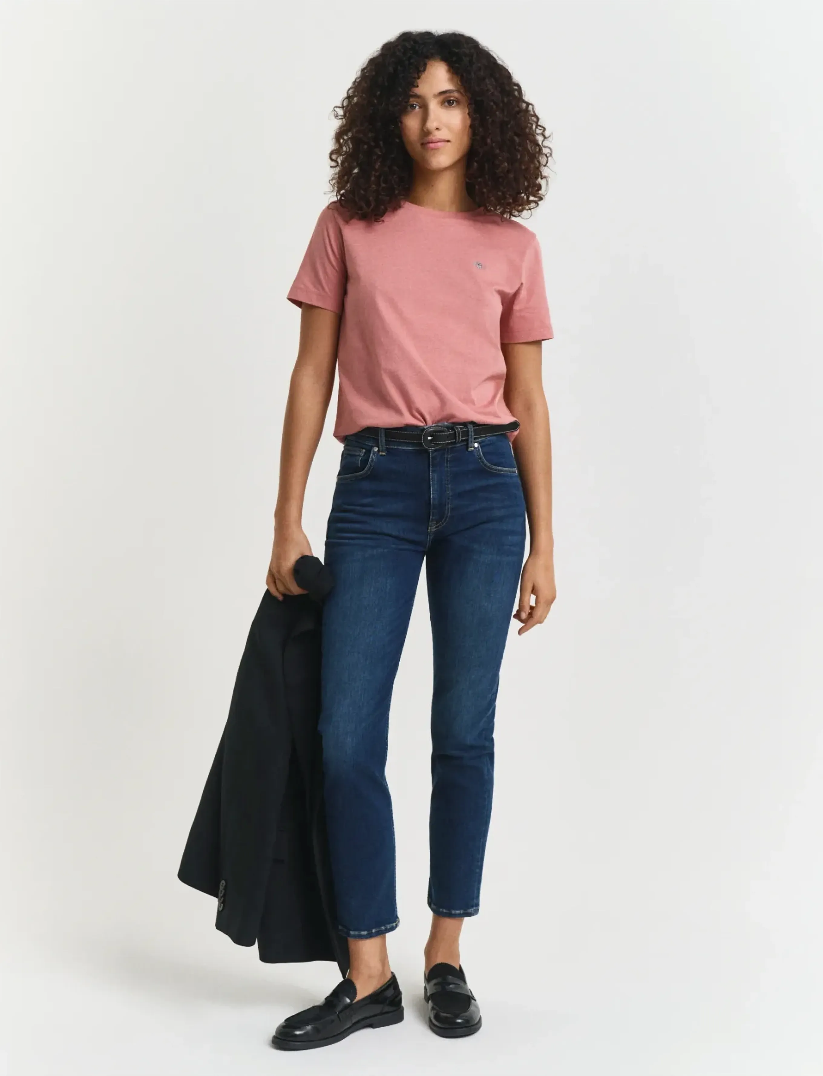 Gant - CROPPED SLIM STRETCH JEANS - slim fit jeans - dark blue broken in - 0