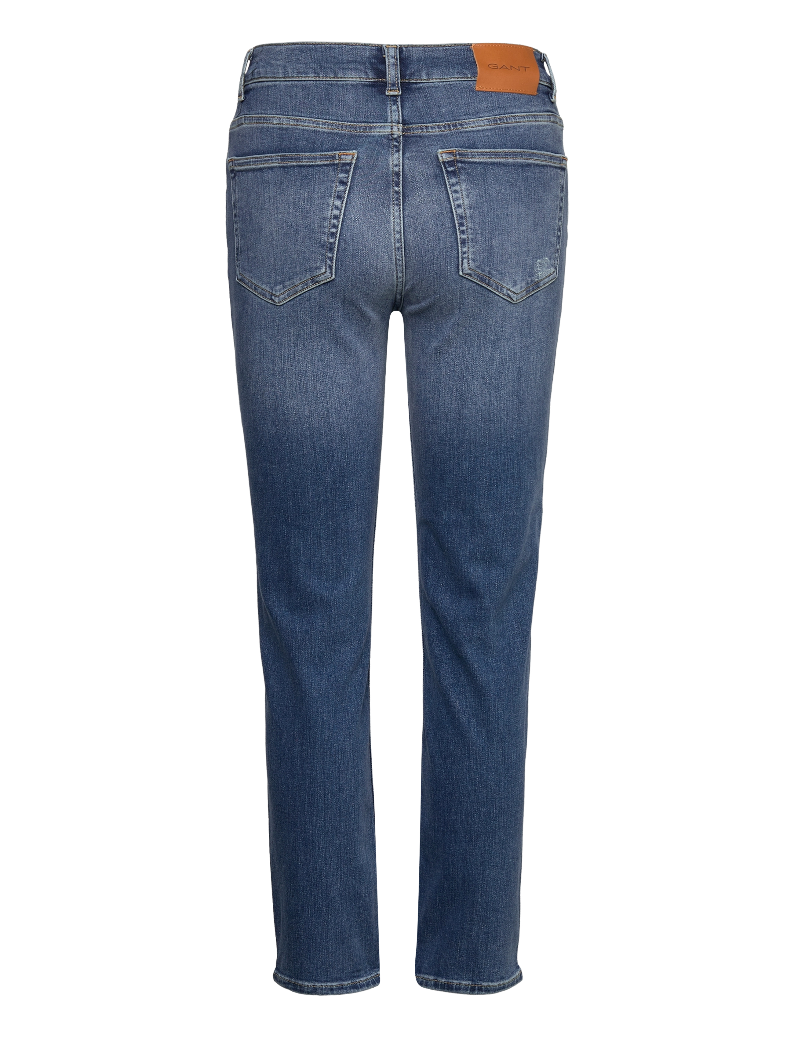 Gant - CROPPED SLIM STRETCH JEANS - slim-fit-jeans - mid blue worn in - 2