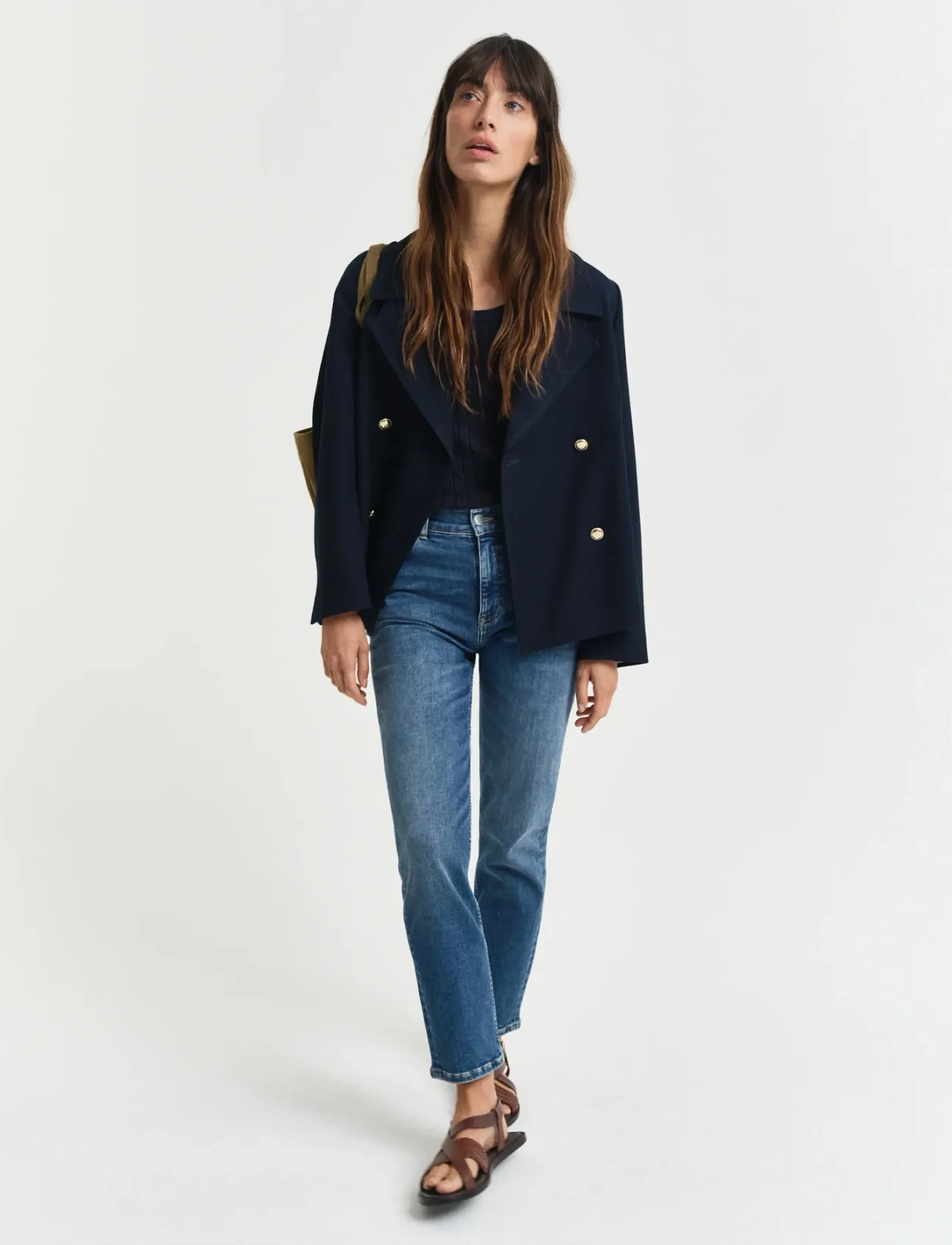 Gant - CROPPED SLIM STRETCH JEANS - slim-fit-jeans - mid blue worn in - 5