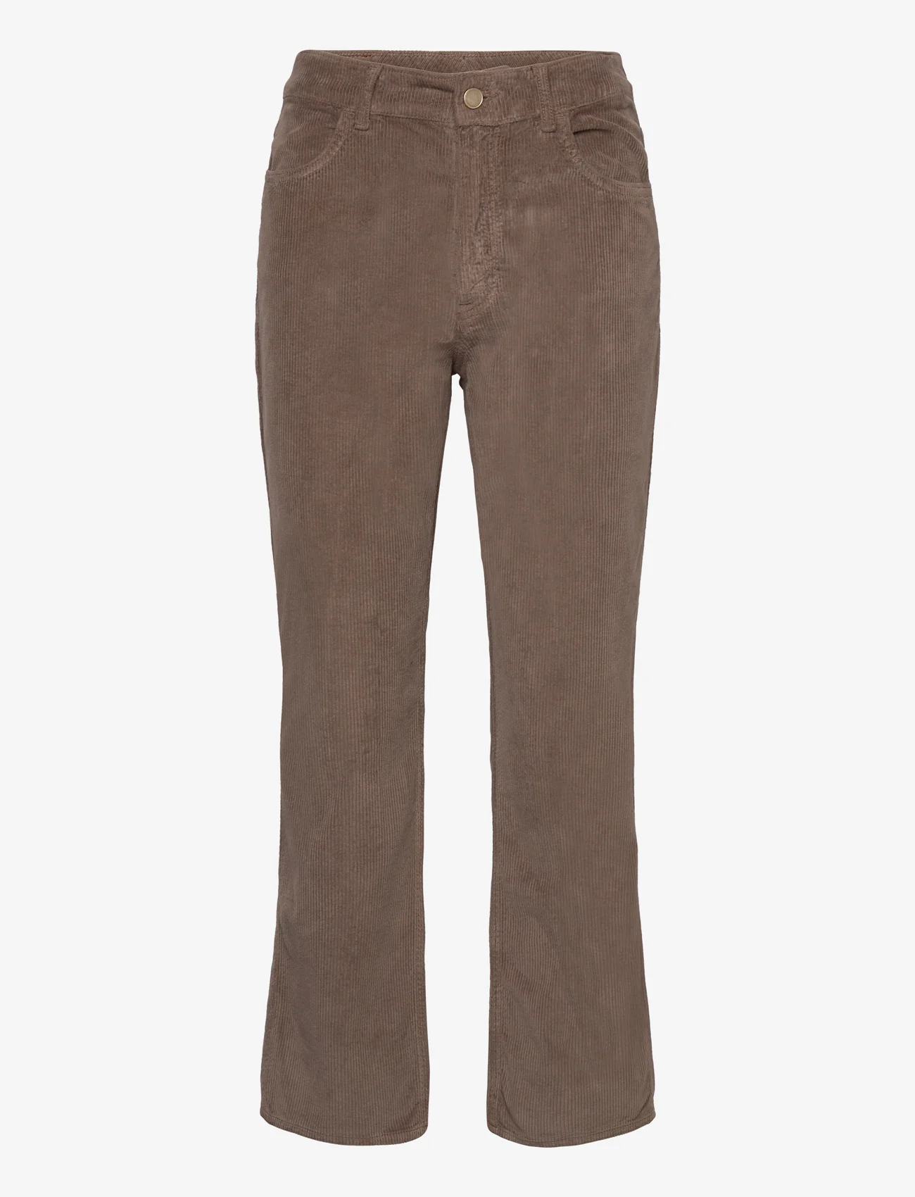 GANT - CORD CROPPED FLARE JEANS - džinsa bikses ar zvanveida starām - desert brown - 0