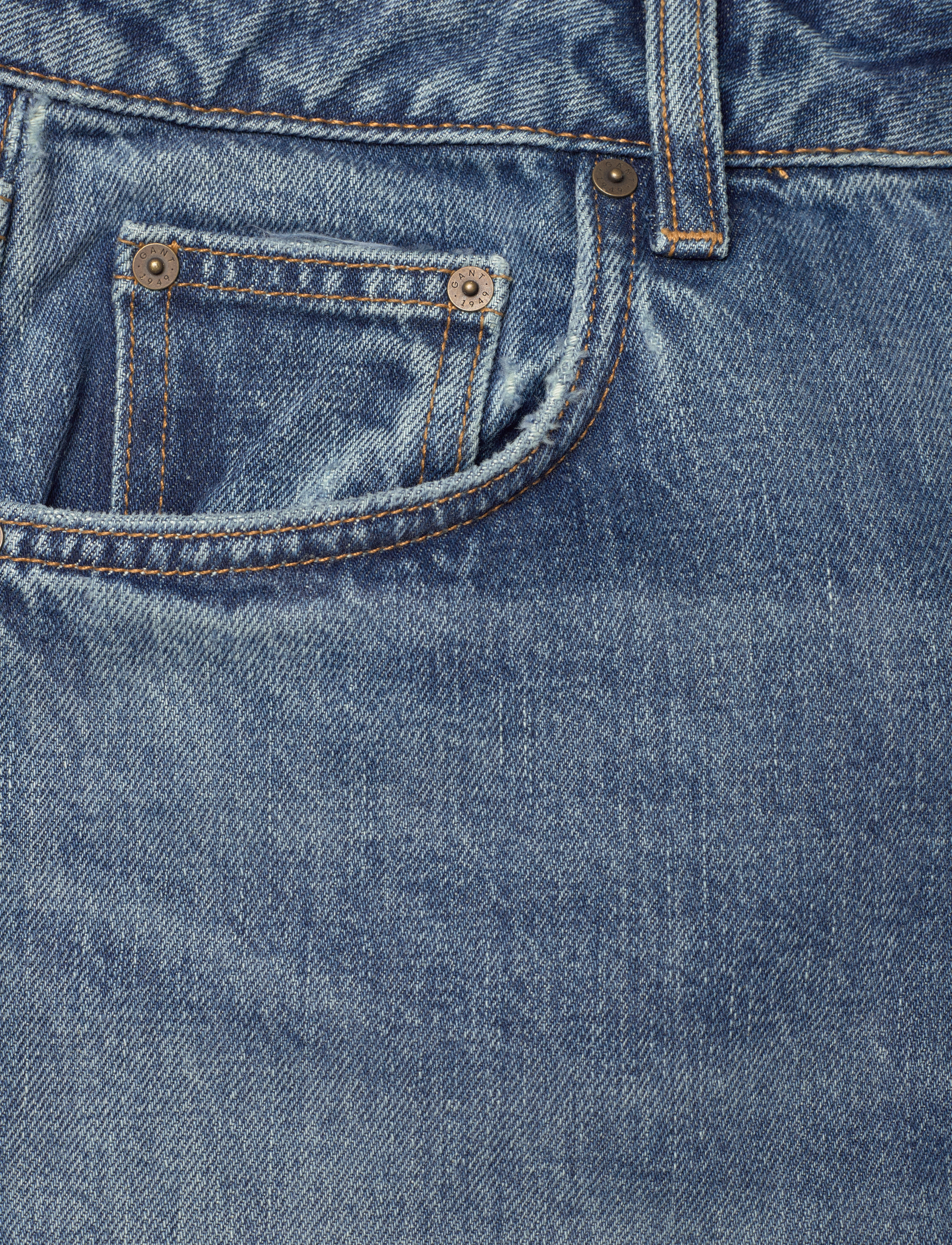 GANT - STRAIGHT RIGID JEANS - mid blue vintage - 5